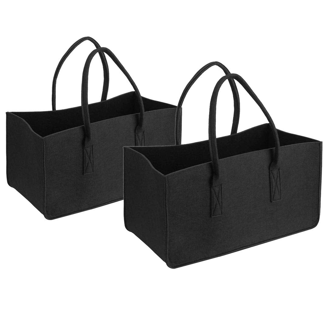 Filztaschen-Set, Schwarz