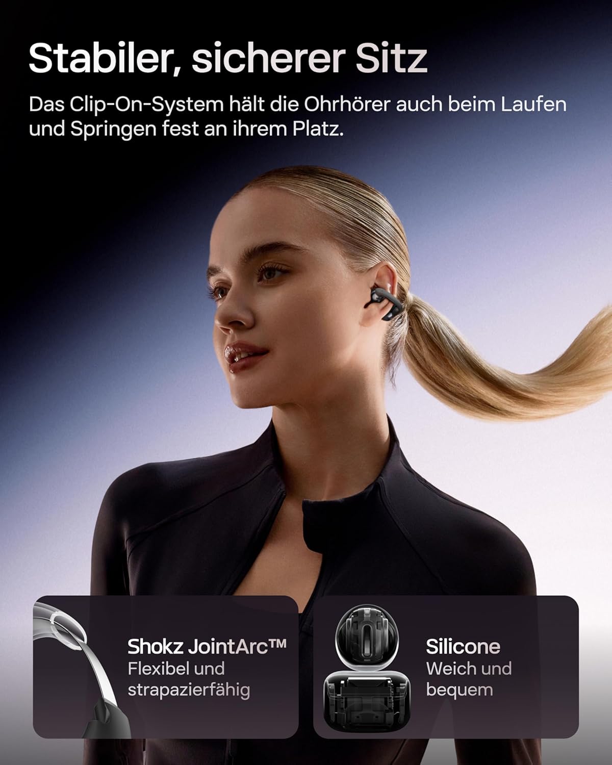 OpenDots ONE Open Ear Kopfhörer, Schwarz