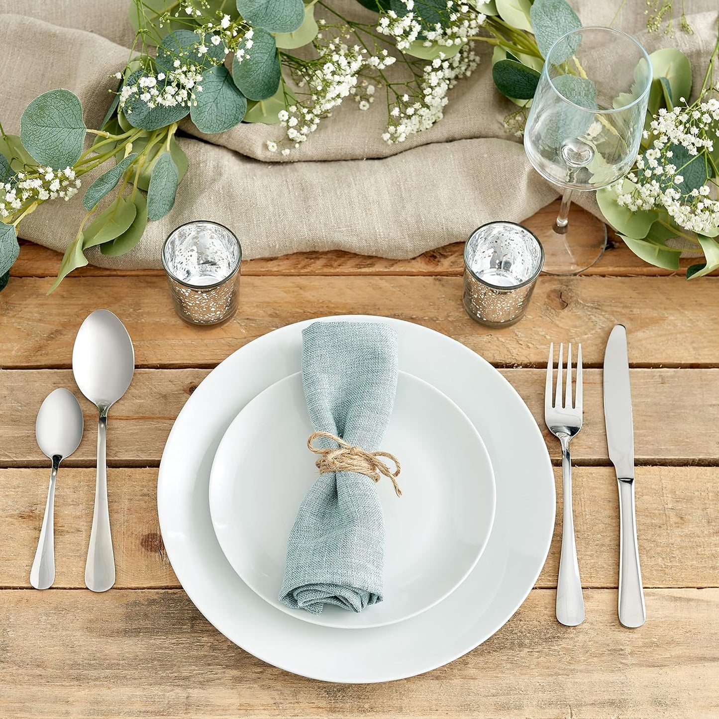 15er-Set Teelichthalter für weihnachtliches Ambiente, Silber 15