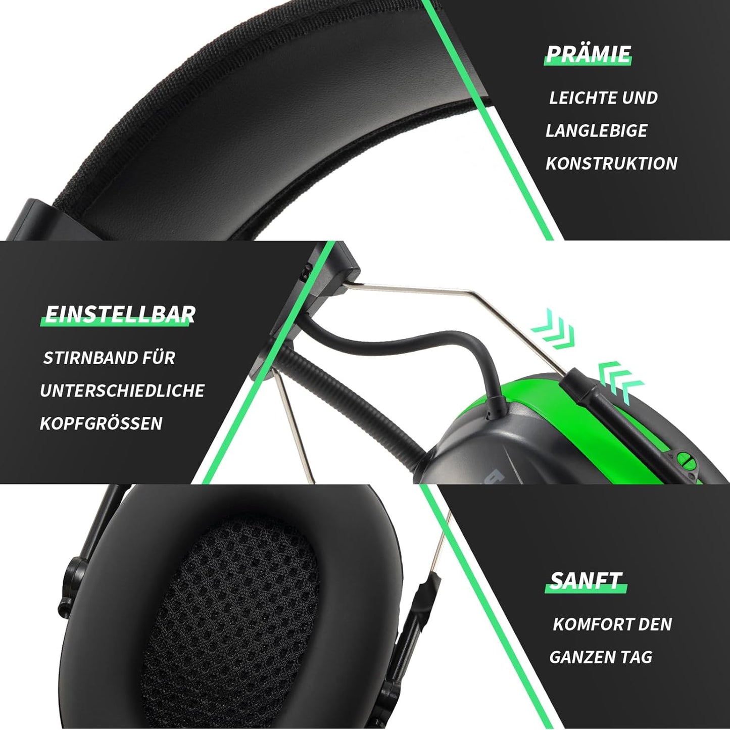 Gehörschutz mit Bluetooth & DAB+, Grün