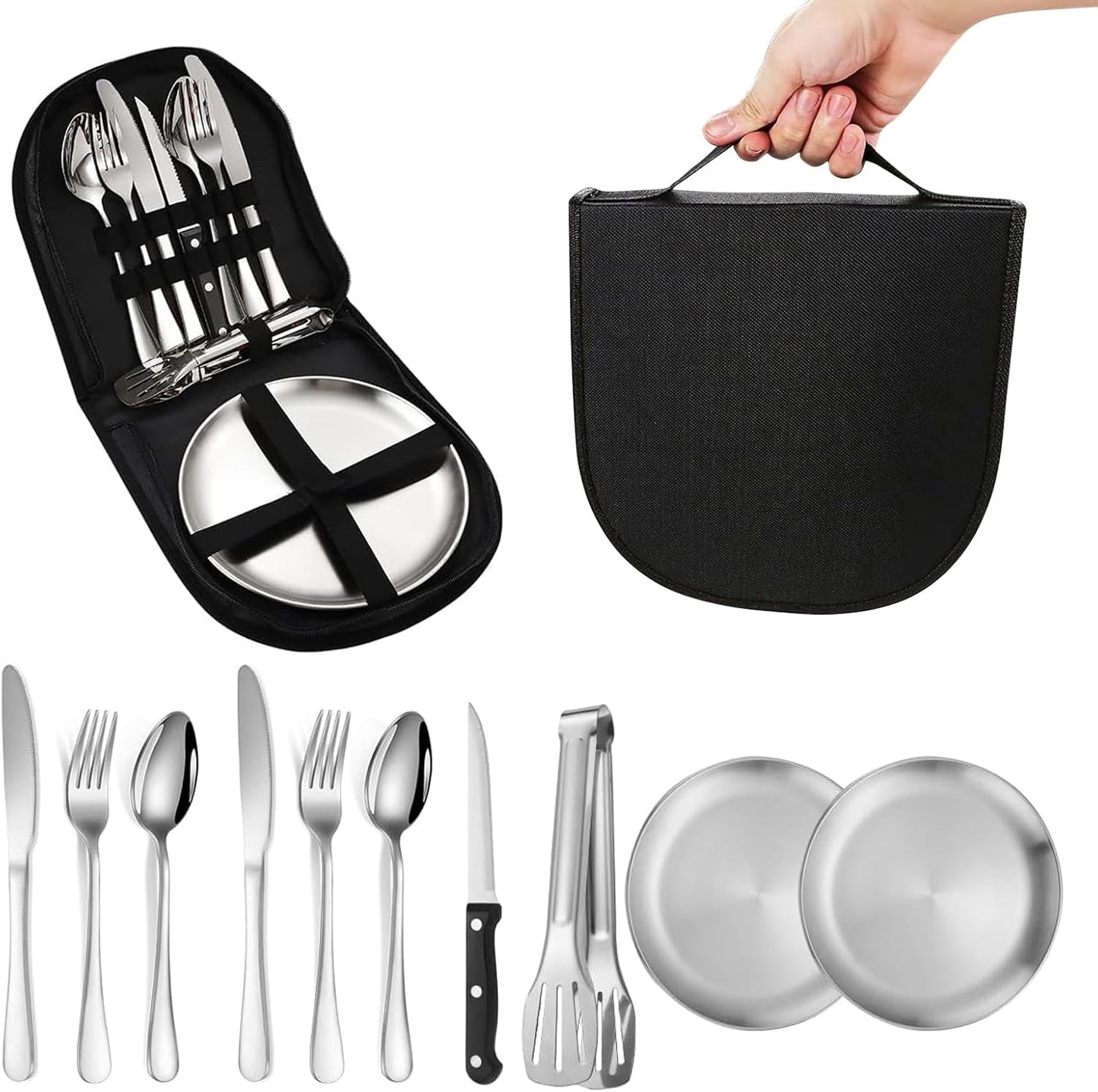 Campingbesteck Set für 2 Personen, für 2 Personen