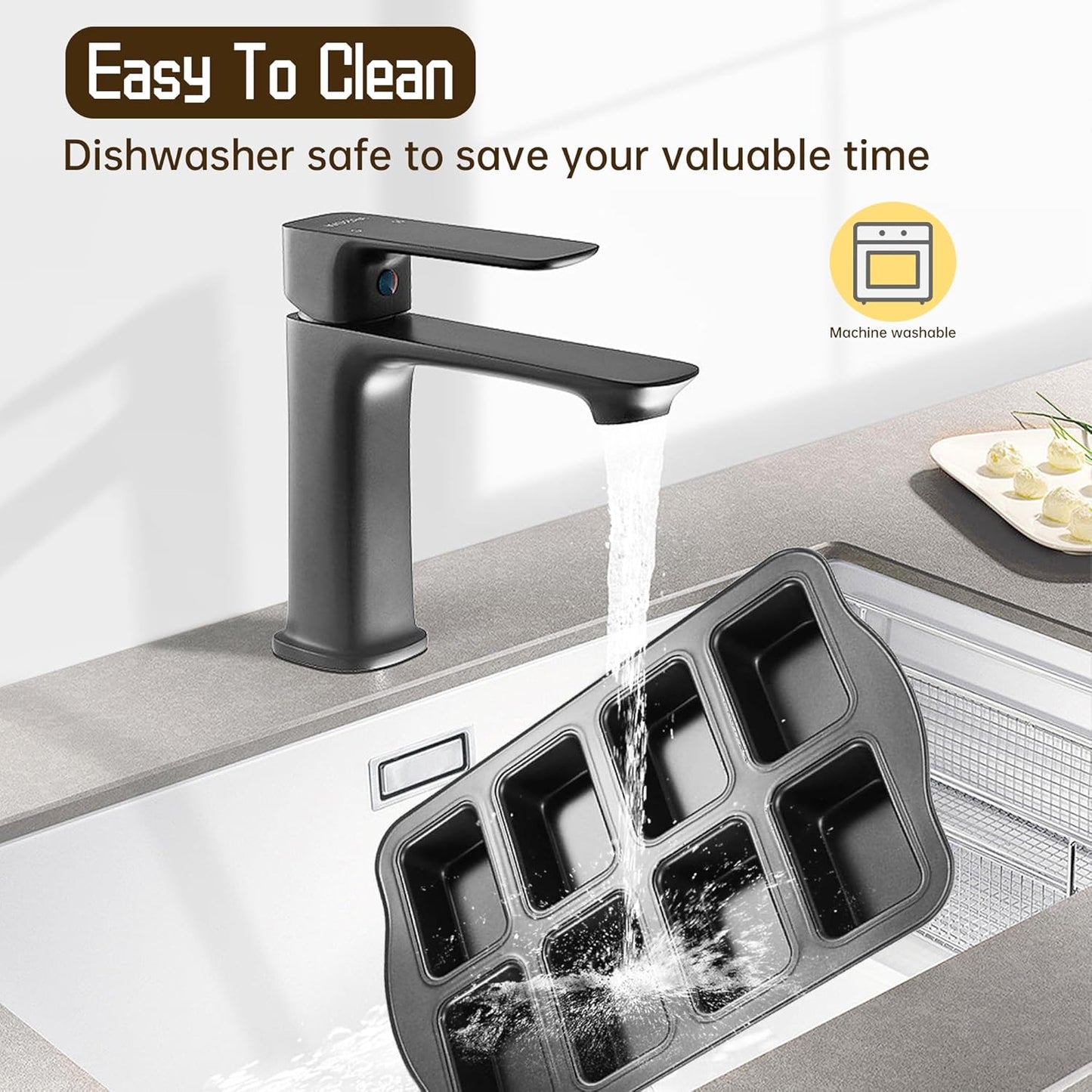 Kastenform für 8 Mini-Kuchen, 1 Set