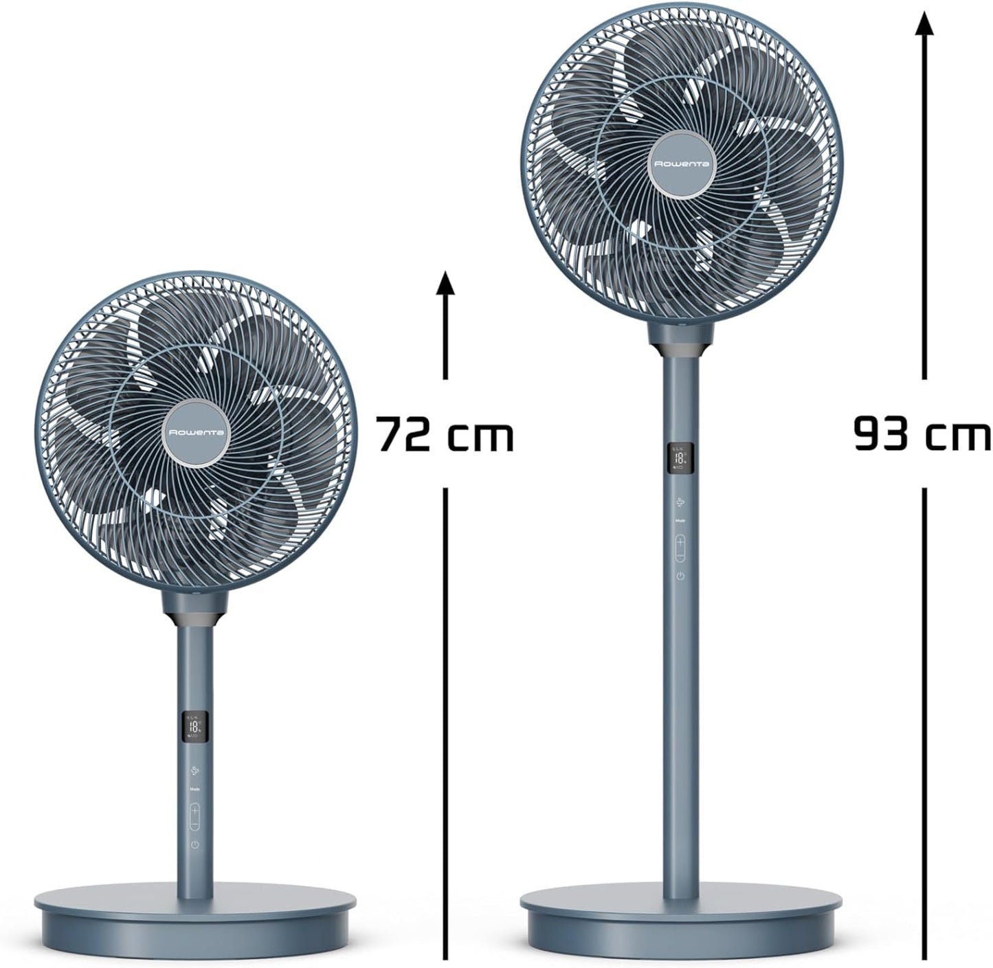 Turbo Swift Silence Standventilator mit 18 Geschwindigkeiten, Blau