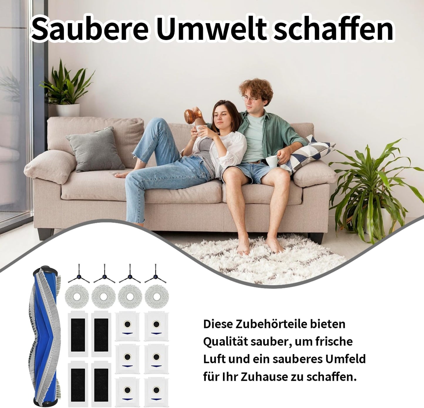 19-teiliges Zubehörset für Ecovacs Deebot
