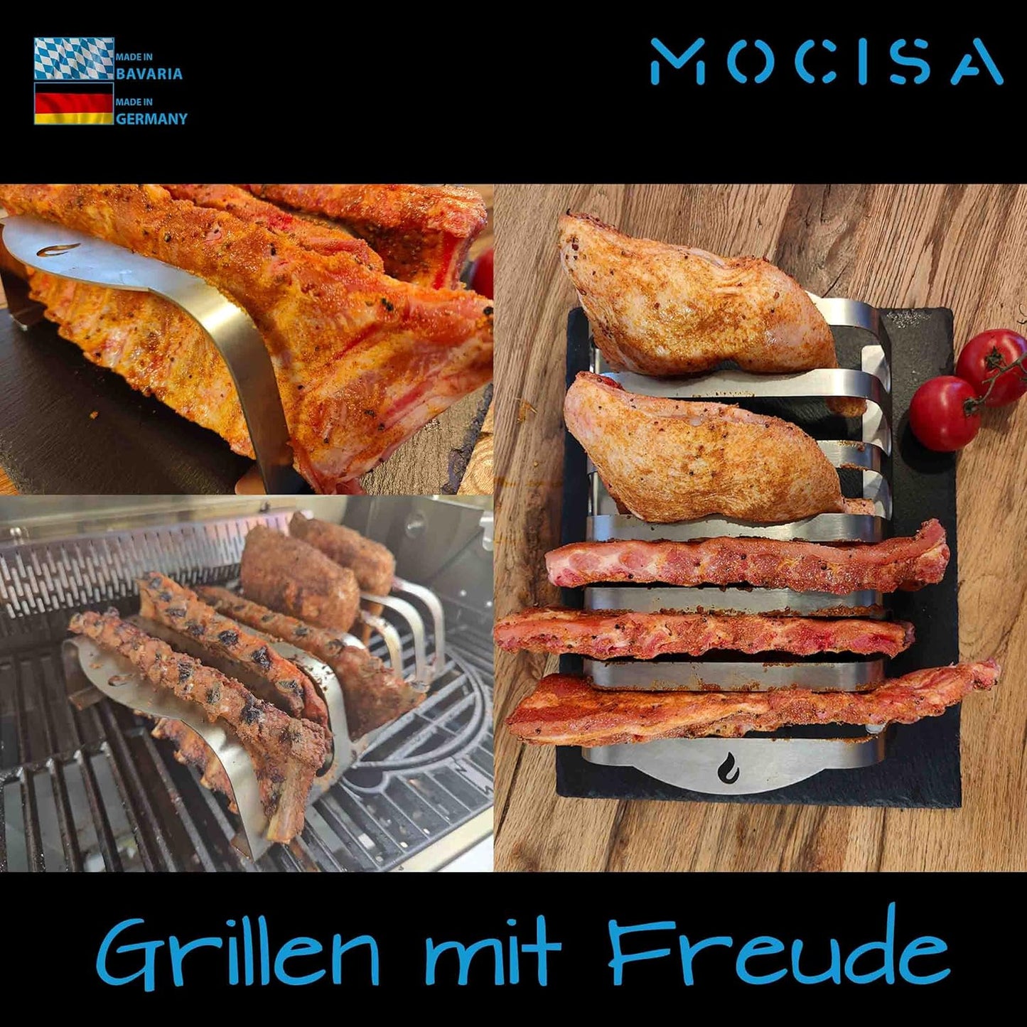 Rippchen-Grillhalter, 25cm | 5 Rippchen