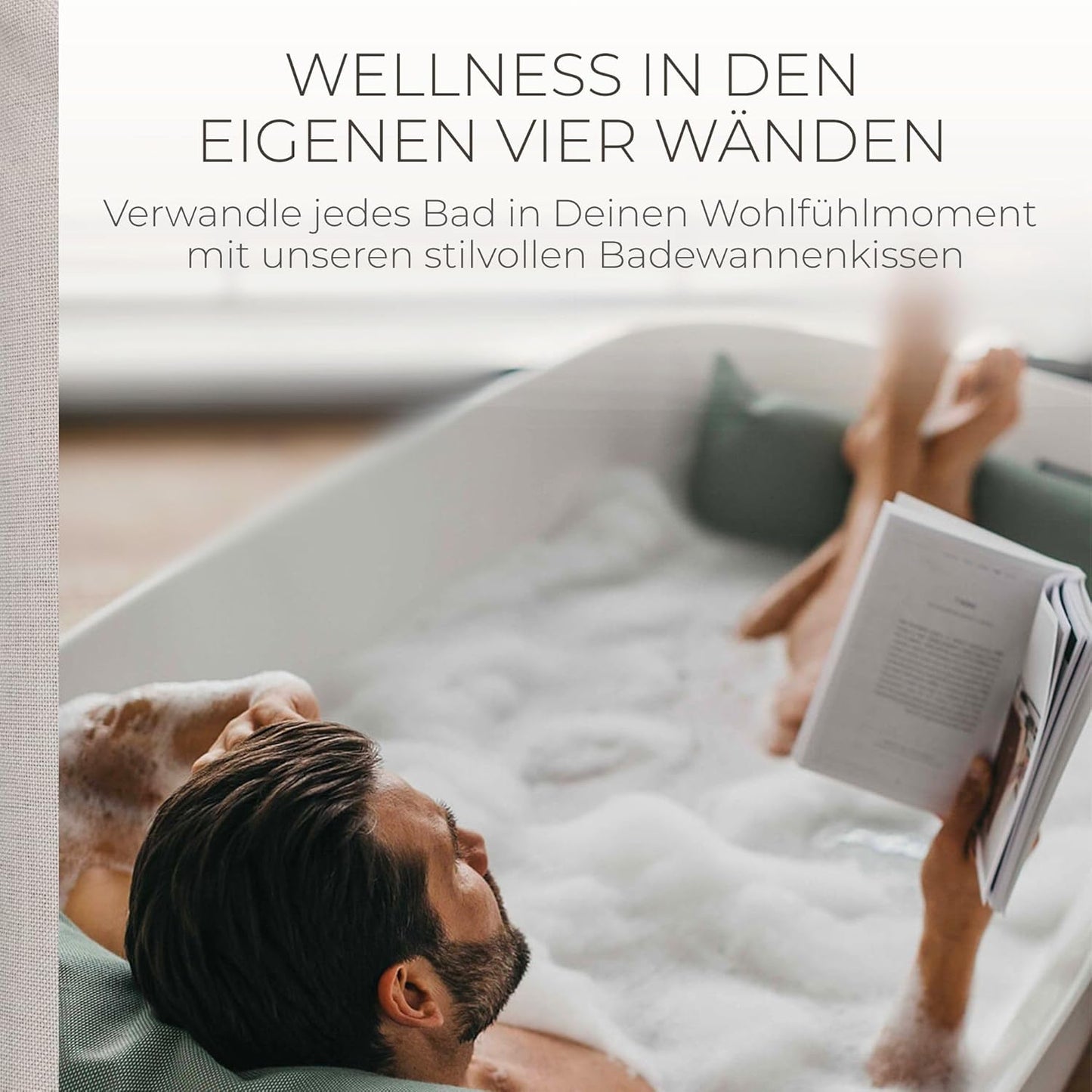 3-teiliges Badewannenkissen-Set, Perlmutt 3er Set M