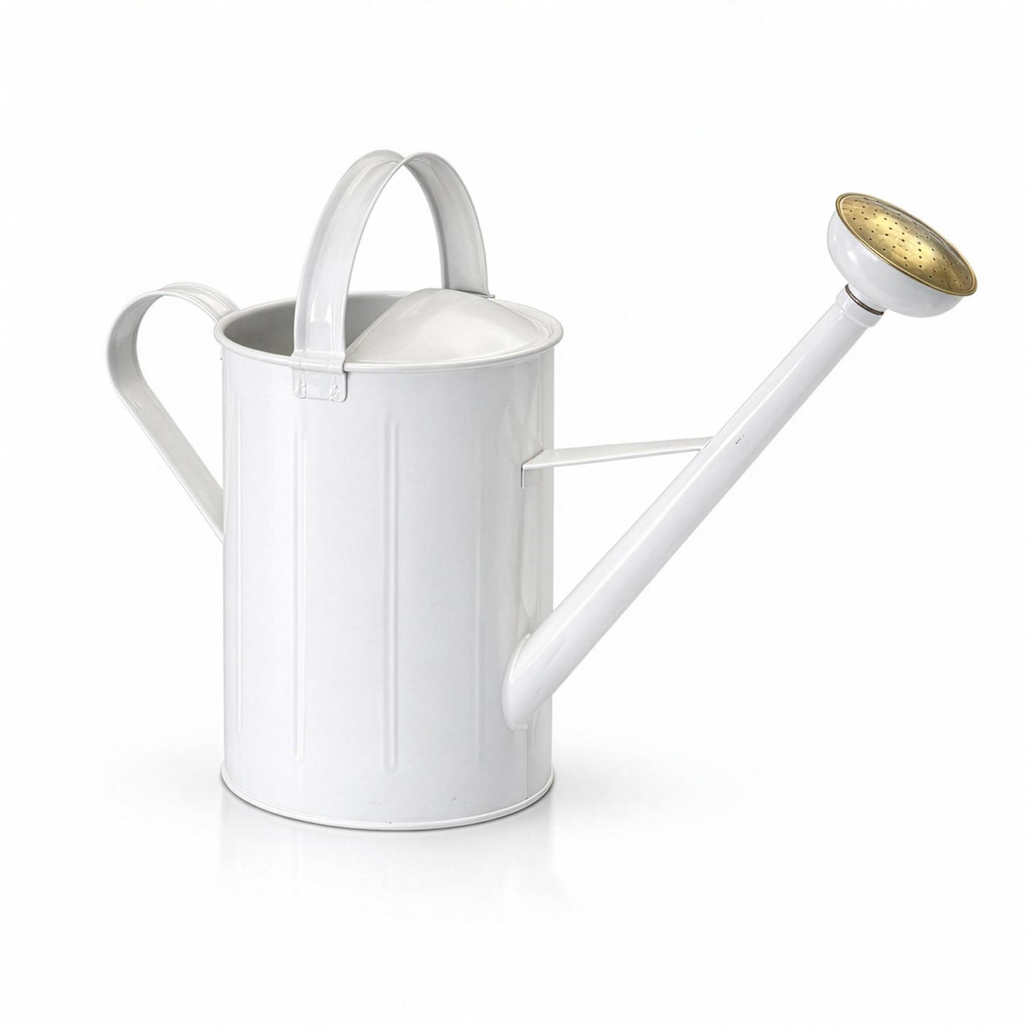 Zinkgiesskanne mit Giessbrause (10 L), Weiss Messing 7 Liter