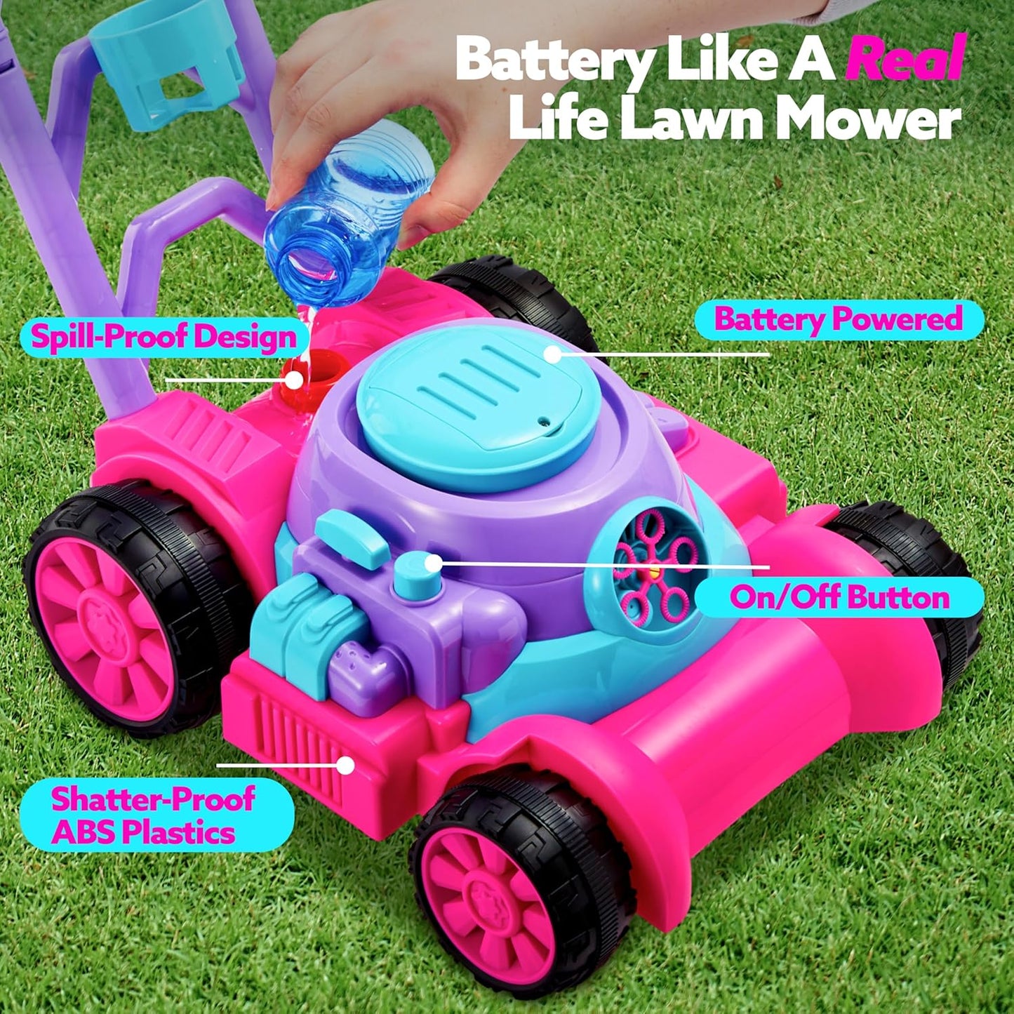 Seifenblasenmaschine für Kinder Outdoor-Spielzeug, Rosa