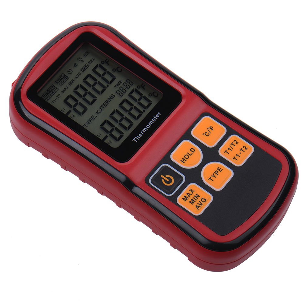 Dual-Kanal Digitalthermometer mit K-Typ Sensoren