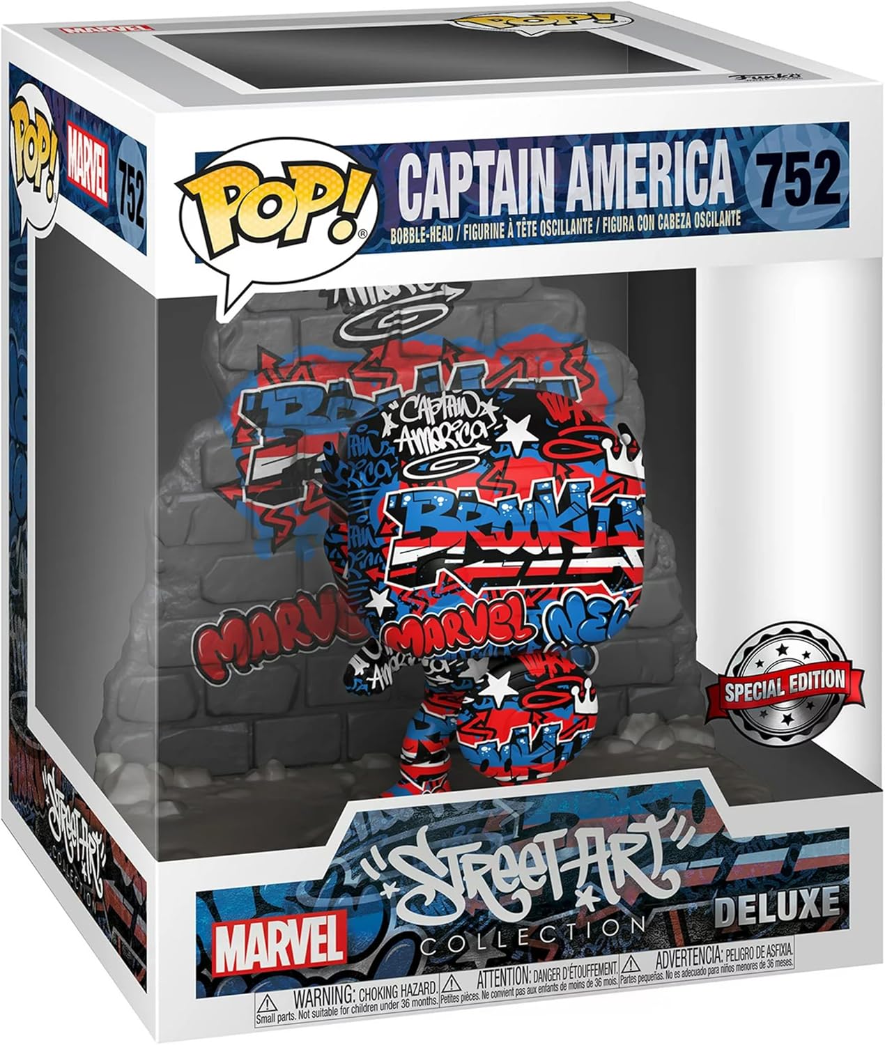 Captain America Street Art Figur