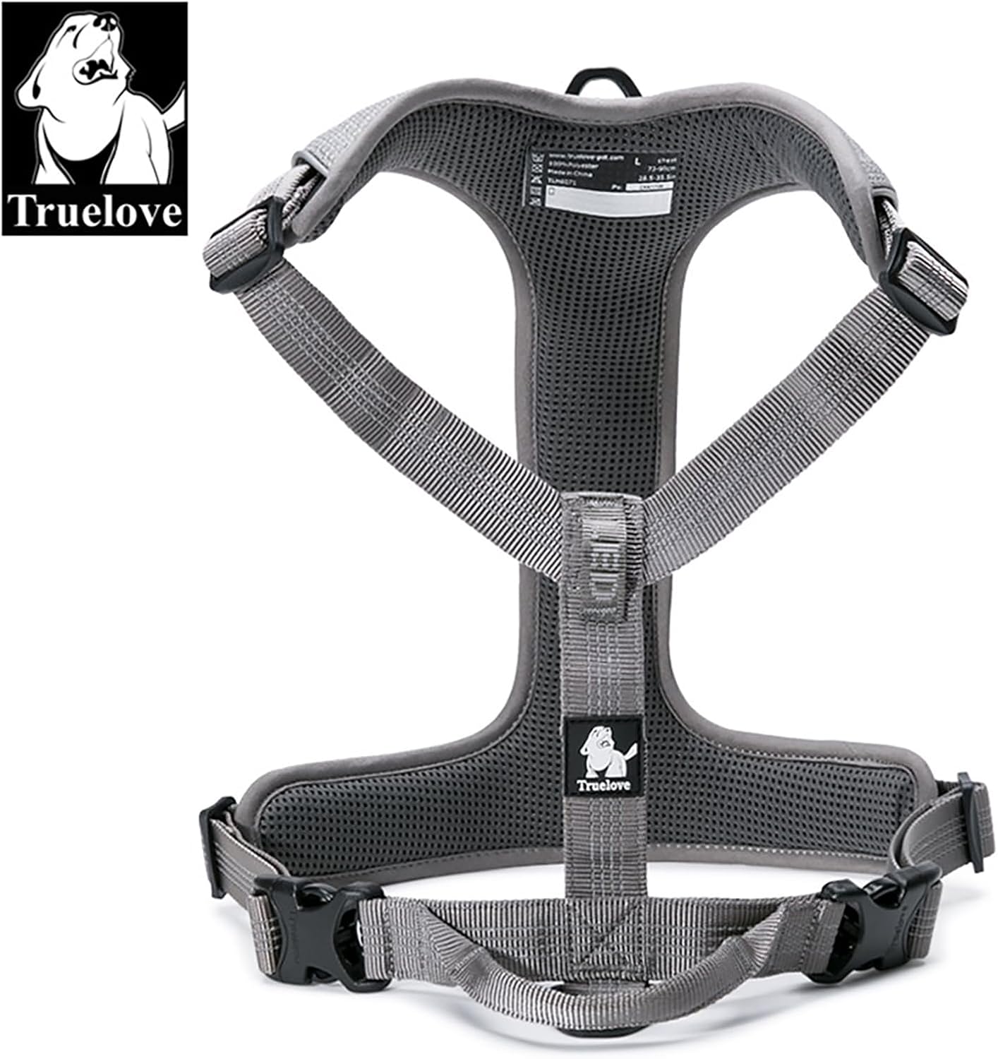 Hundegeschirr Outdoor Adventure II, reflektierend, 2 Leinenbefestigungen, L Grau