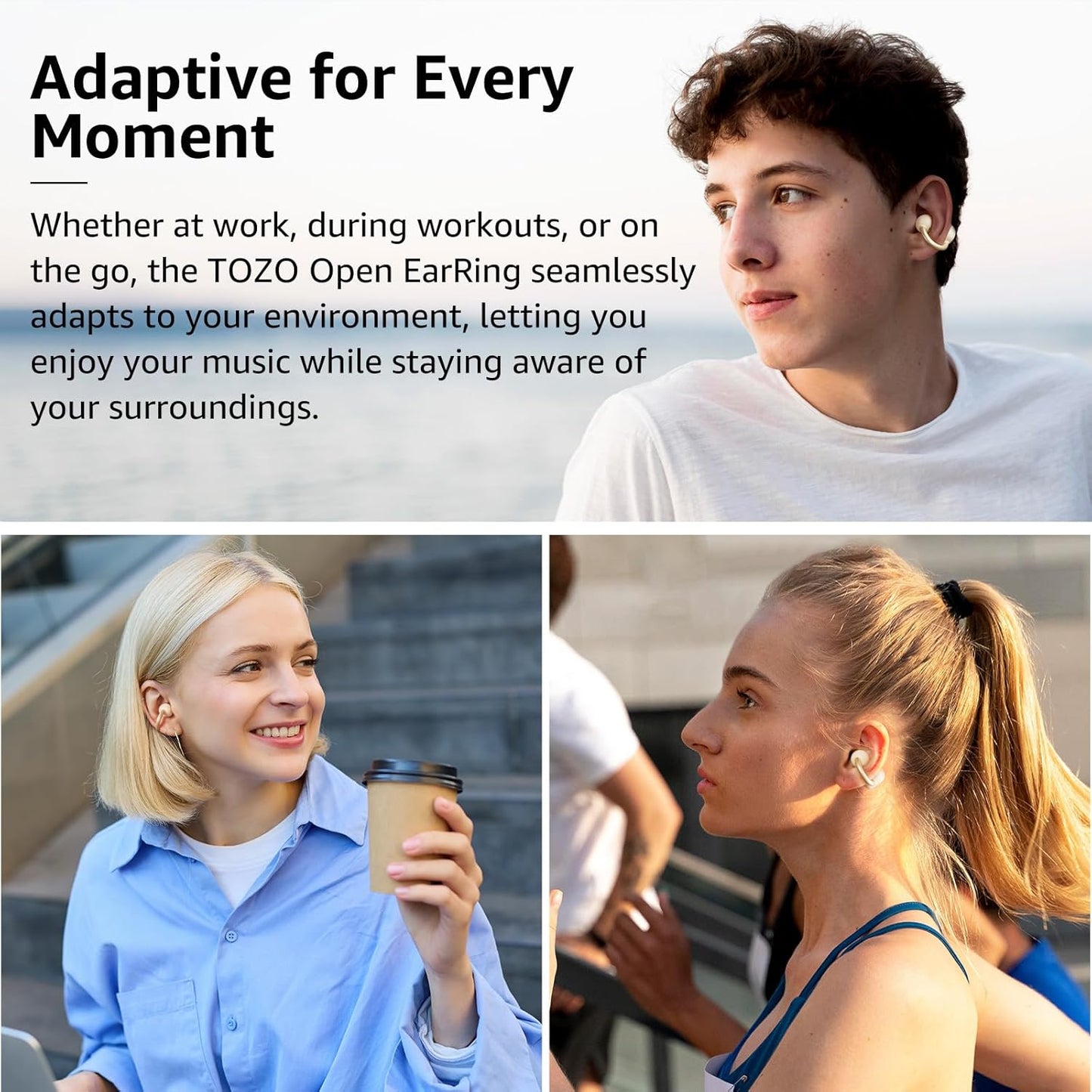 OpenEarRing Bluetooth-Kopfhörer, Khaki