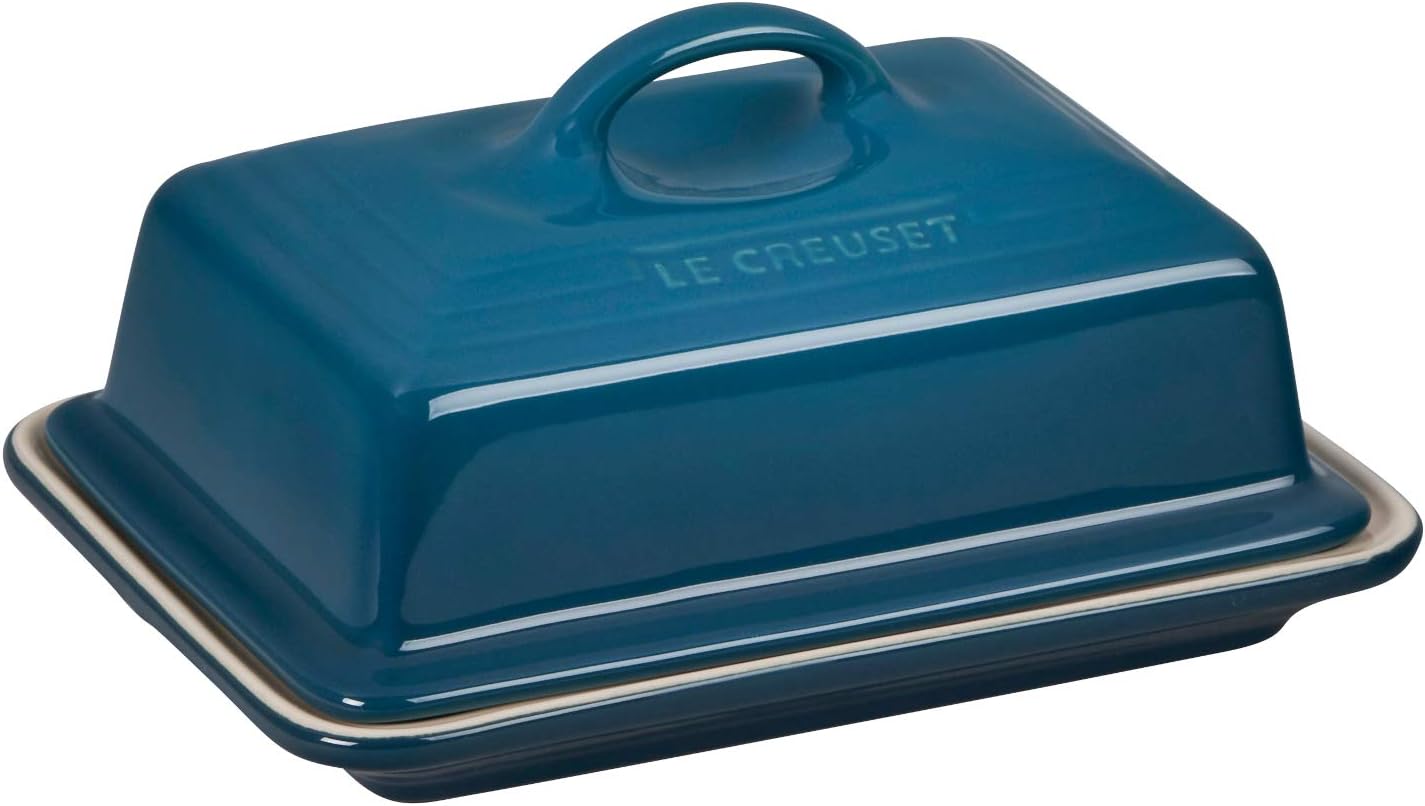 Steinzeug Butterdose, Deep Teal