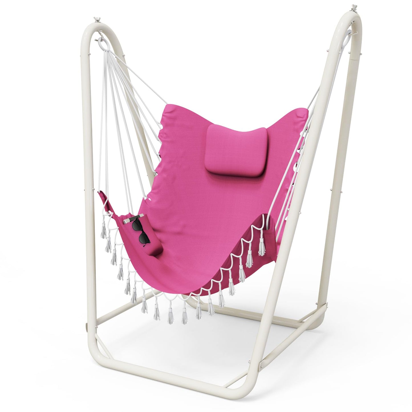 Hängesessel mit Gestell, Rosa