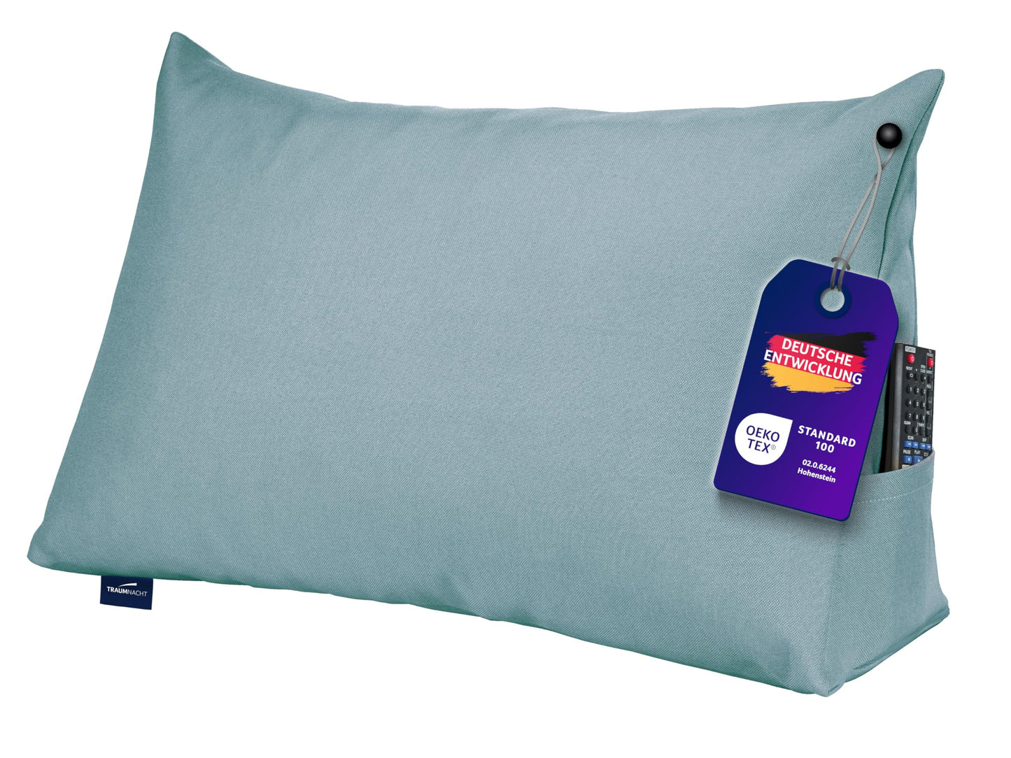 Cozy Rückenkissen mit abnehmbarem Bezug, Türkis Möbelstoff (100% Polyester)