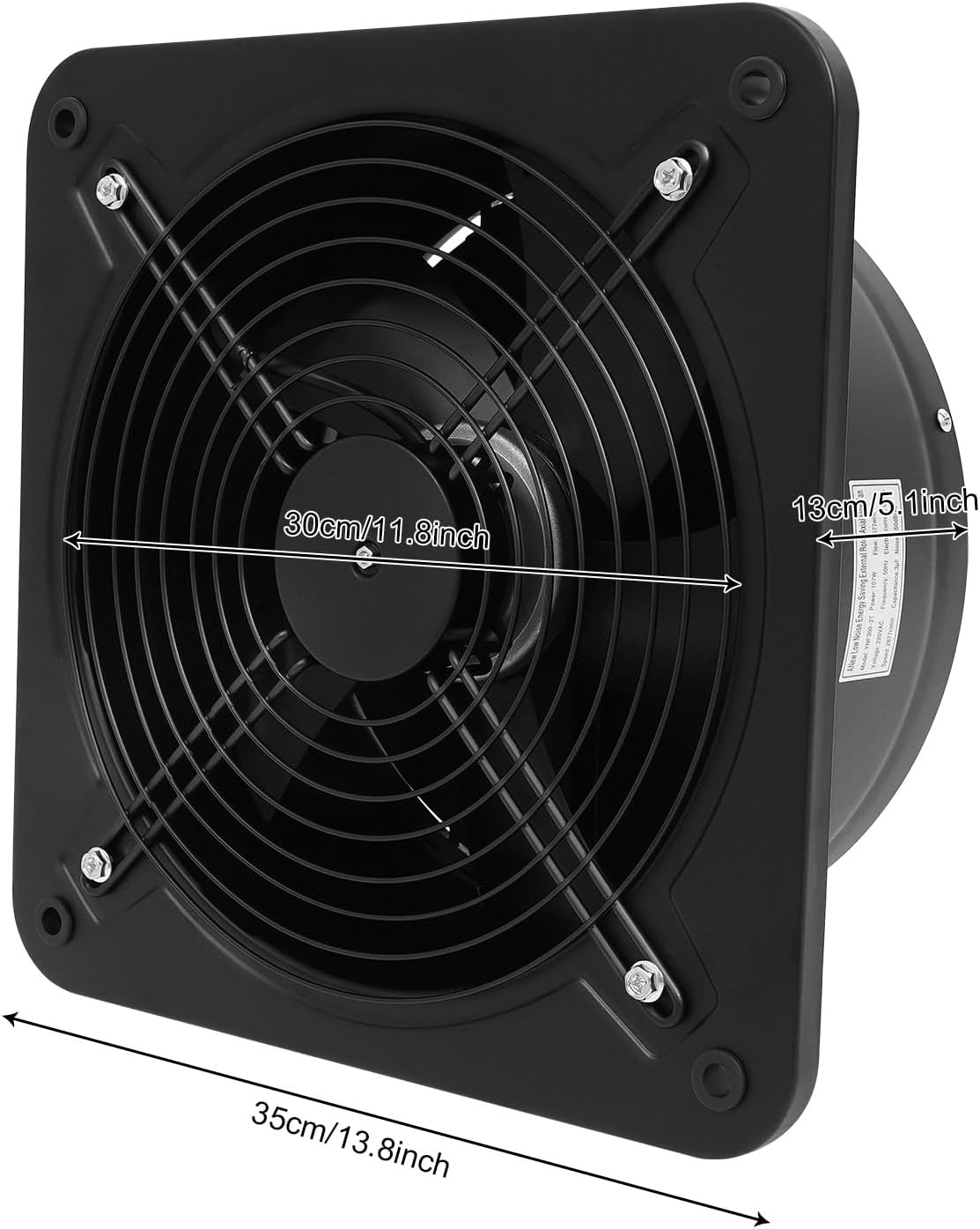 Axial-Wandventilator 107W für Belüftung und Abluft