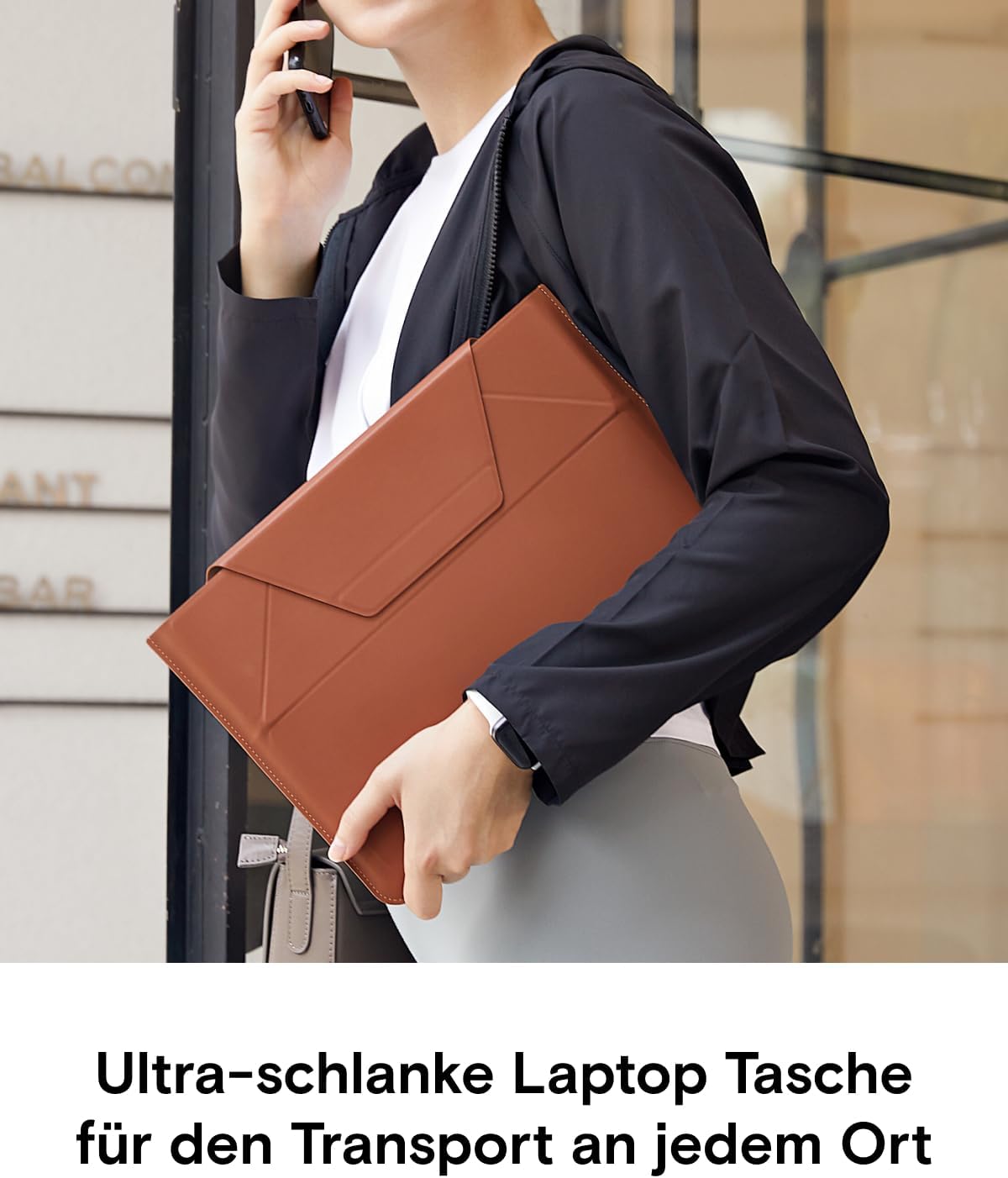 Laptop-Hülle mit Ständer, Brown 13.3"
