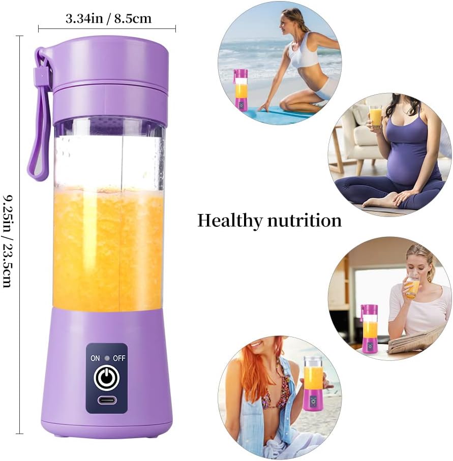 Tragbarer USB-Smoothie-Mixer, Helles Lila