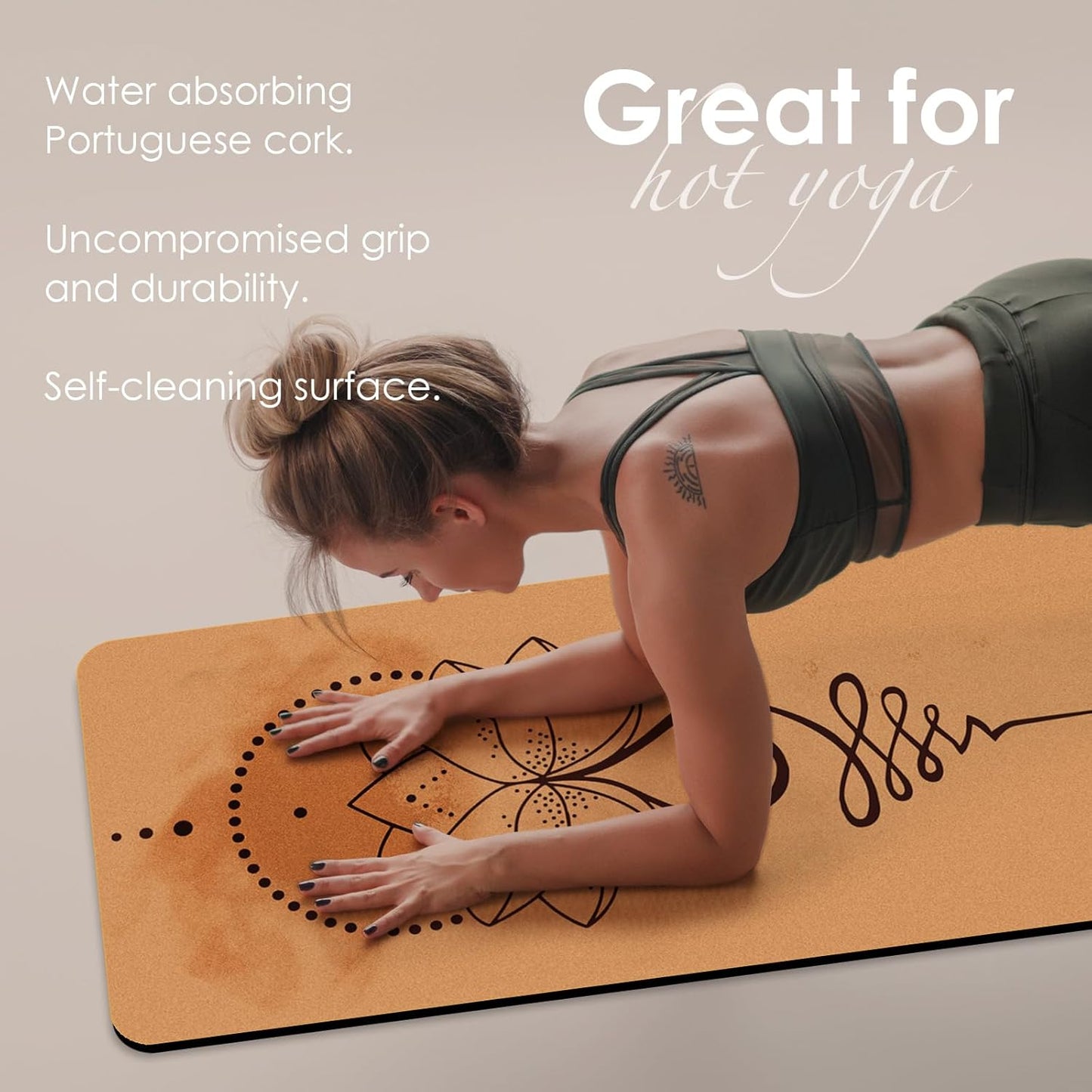 Rutschfeste Yogamatte mit Tragetasche, ‎Lotus 1
