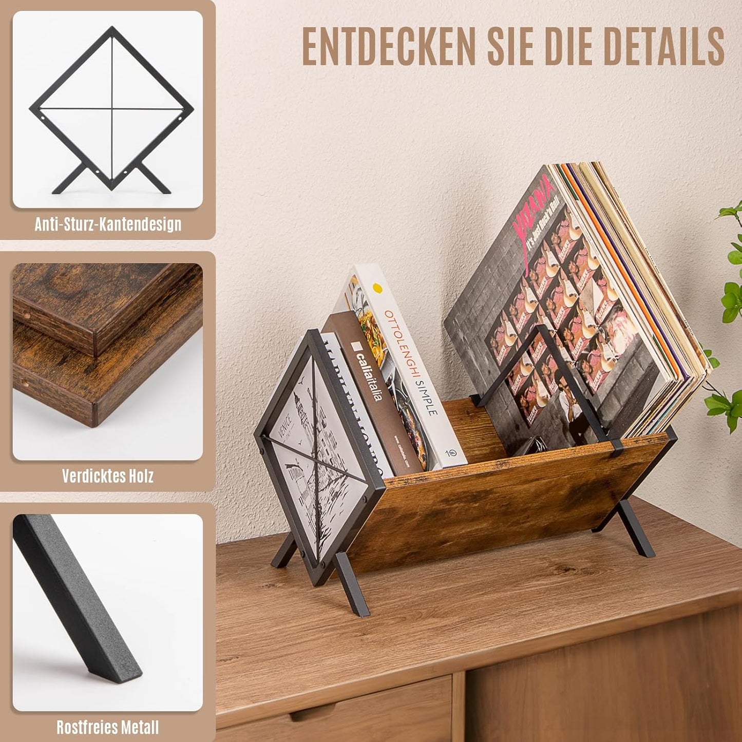 Schallplattenständer für 80 LPs