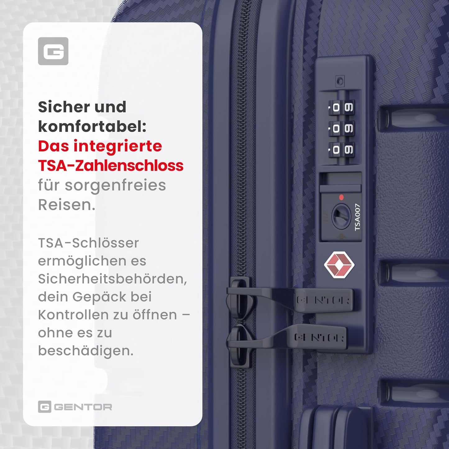 Hartschalen-Reisekoffer, L Navy Blau
