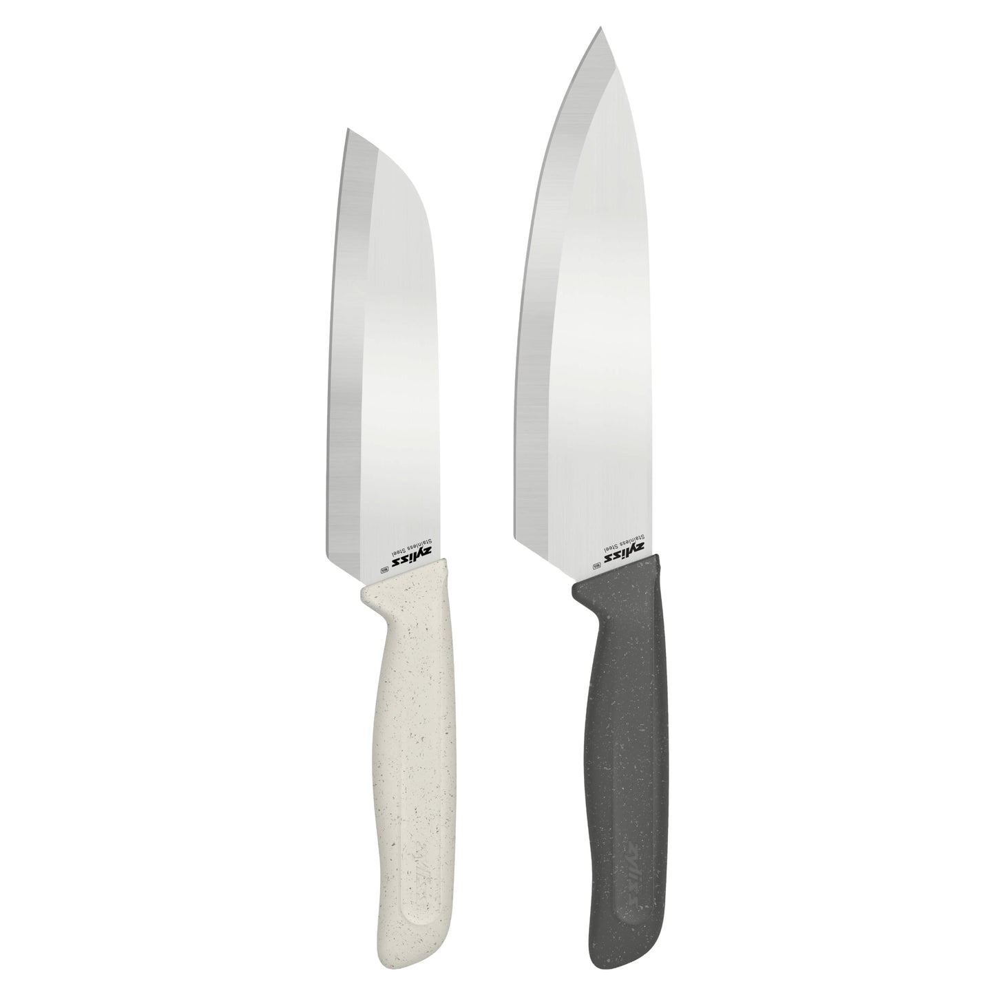 Classic Küchenmesser-Set mit Klingenschutz (Koch- & Santokumesser)