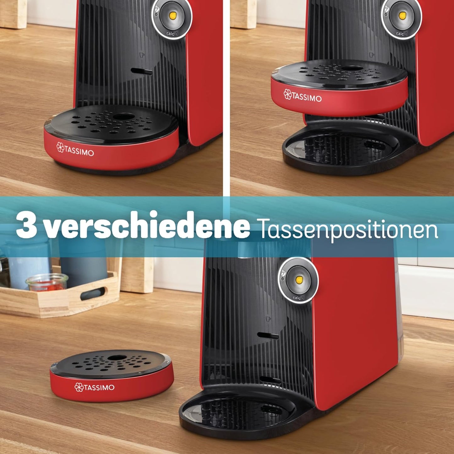 Tassimo Kapselmaschine, Rot / Schwarz