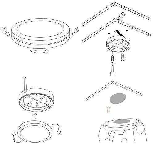 LED-Unterbauleuchte mit Schalter, Warmweiss 3 Stück