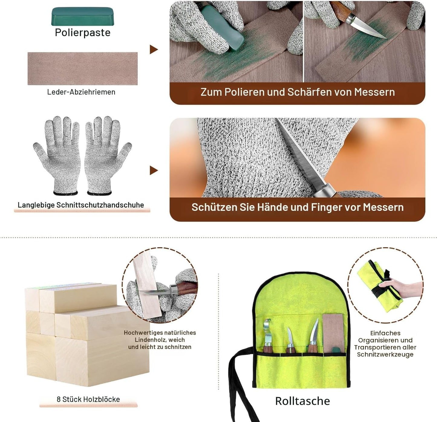 Schnitzwerkzeug-Set für Kinder