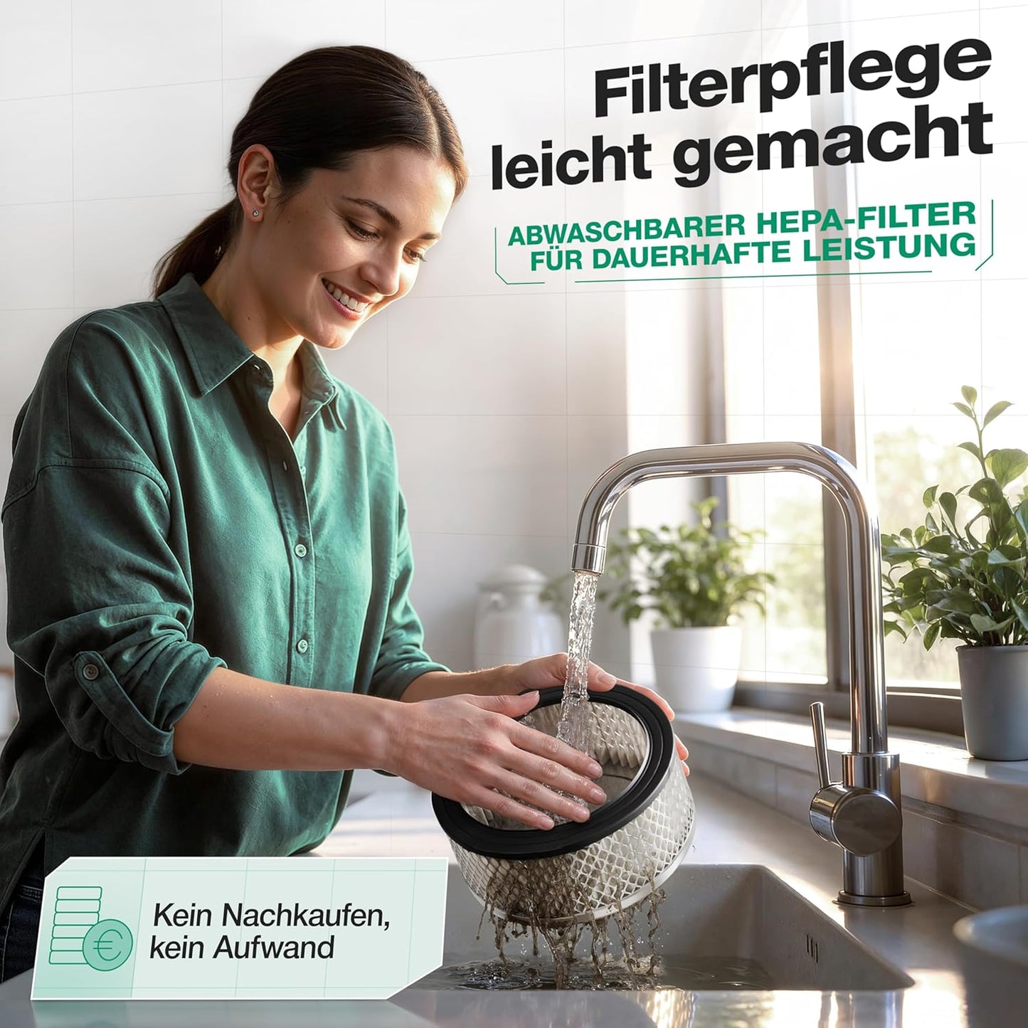 Aschesauger mit 18L Tank und HEPA-Filter