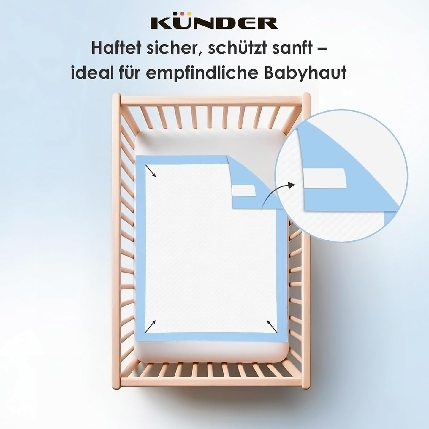 Einweg-Baby-Wickelunterlagen, 50 Stück, 50 60x90 cm