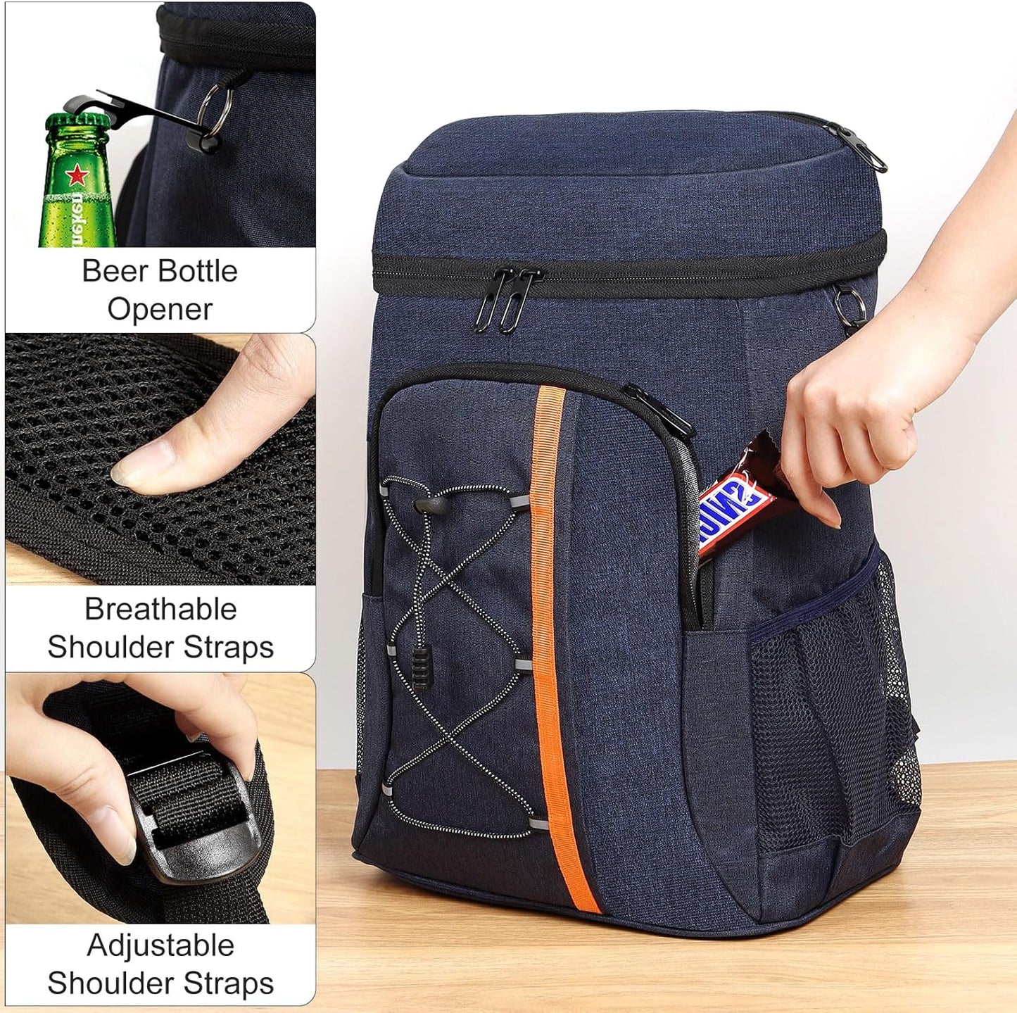 Faltbarer Kühlrucksack, Navy blau