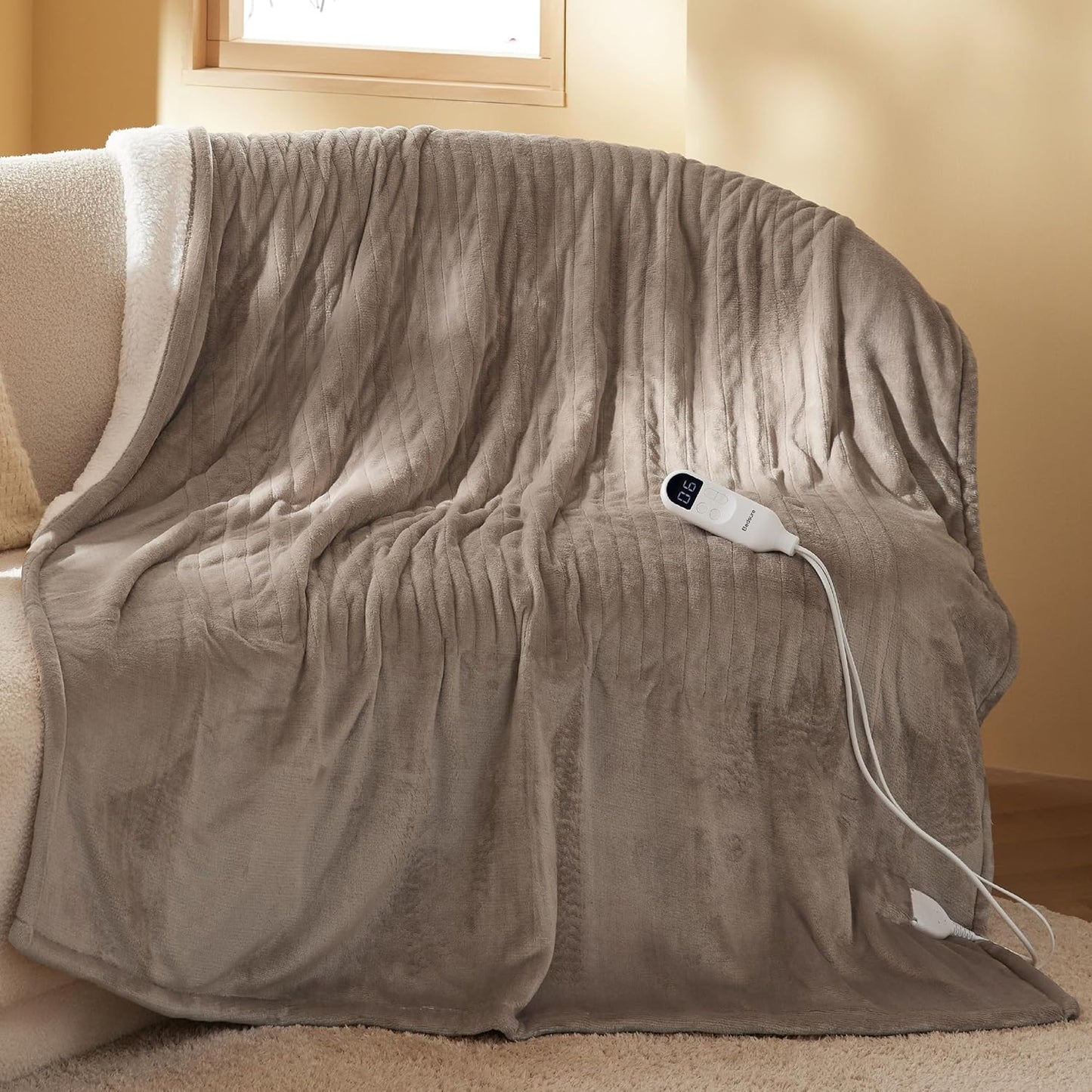 Heizdecke mit Abschaltautomatik, 130 x 180 cm / 04 - Beige