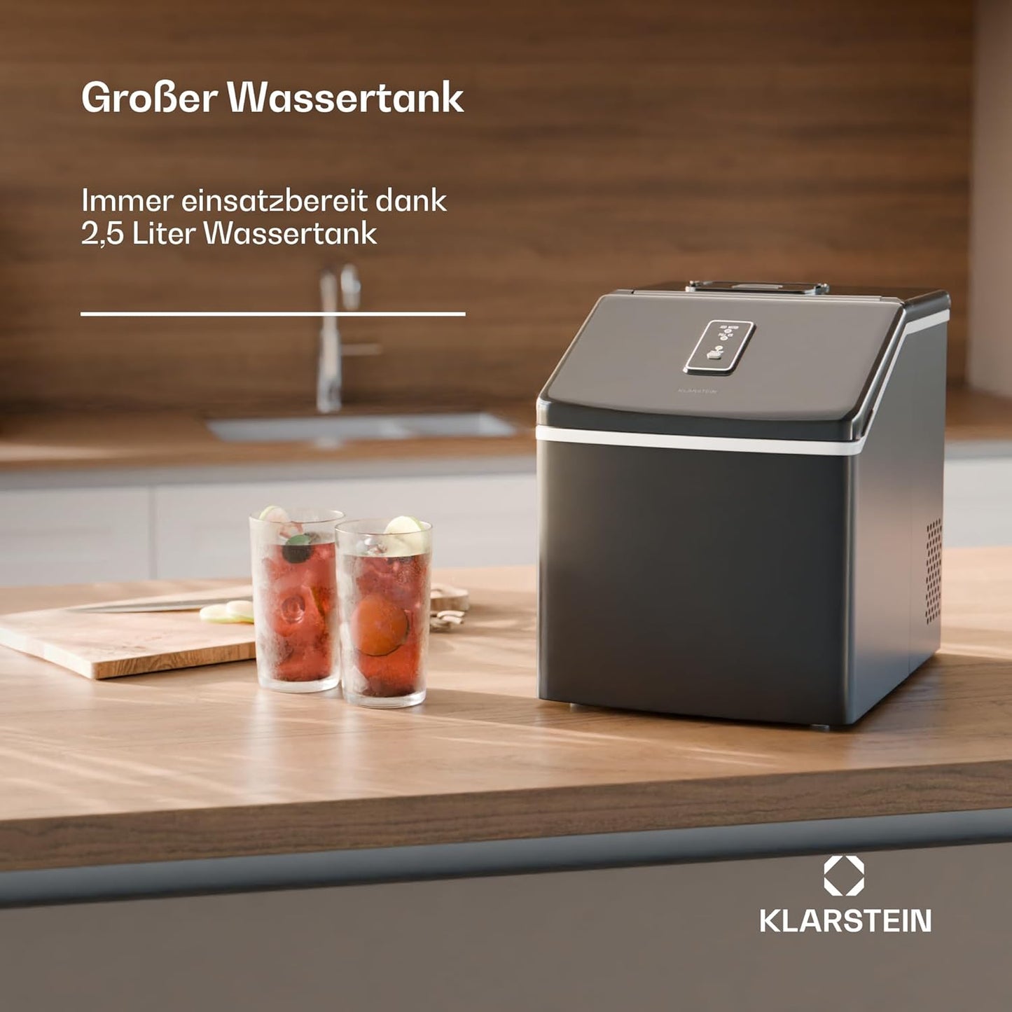Eiswürfelmaschine, Schwarz
