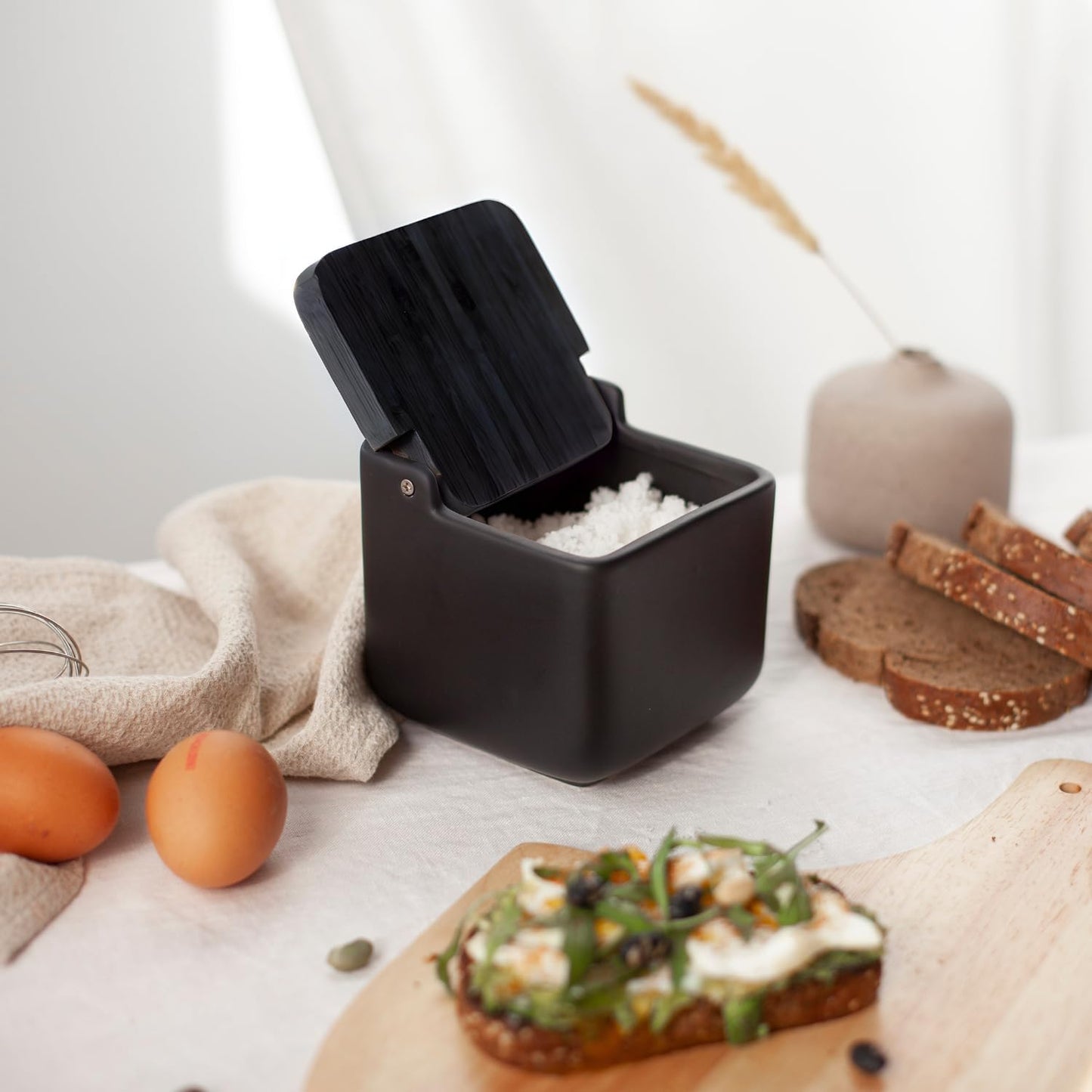 Dose für Salz und Knoblauch, Set 2 Alles Schwarz