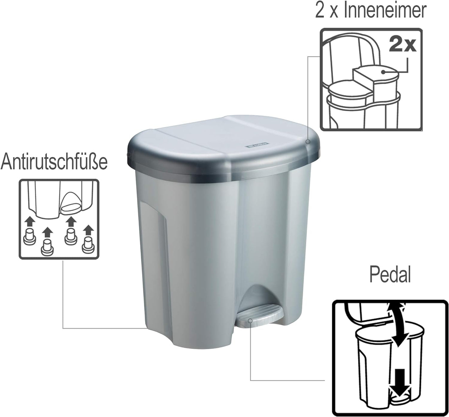 Duo, Duo 2 x 10l / Silber