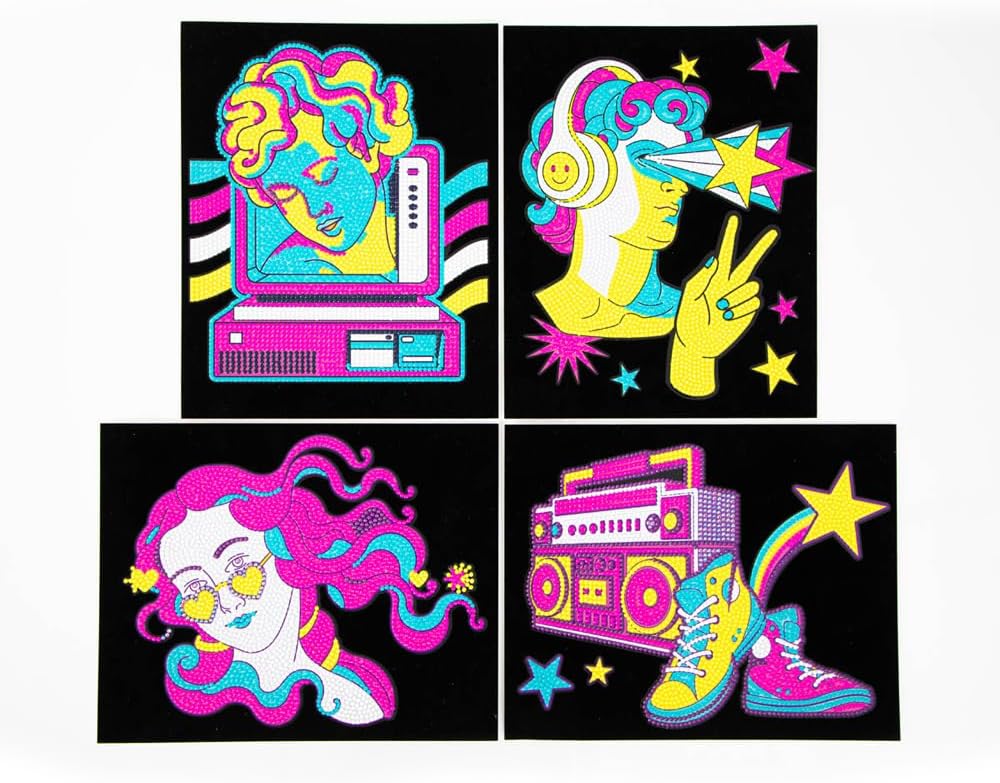Diamond Painting Neon Retro Klassiker