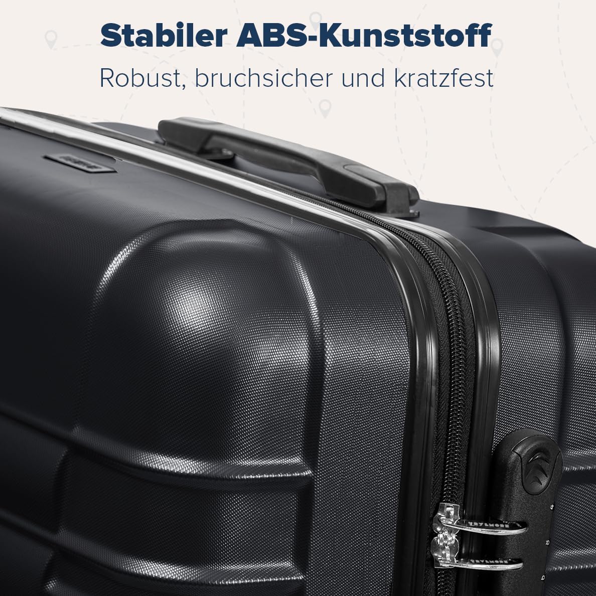 2-teiliges Kofferset, Small + Large Schwarz