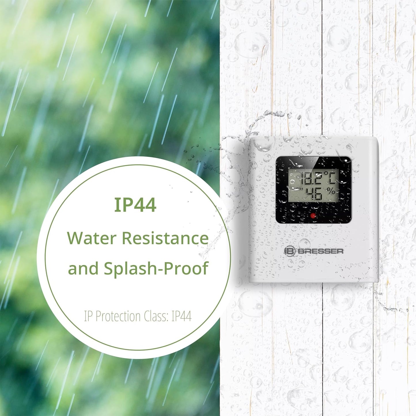 ClimateTemp NDH-NEO Wetterstation mit Aussensensor und Frostwarnung, Querformat