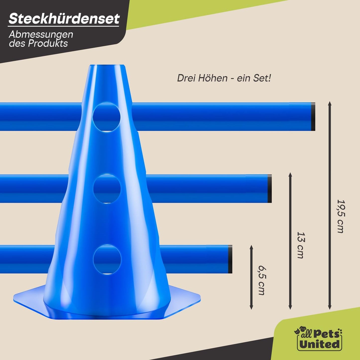 Agility Tunnel-Set mit Sprunghürde, 200 cm - Accessories Set