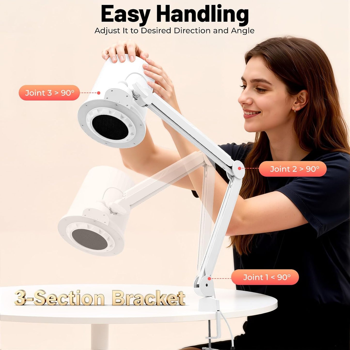 Hochleistungs-Nagelstaubabsaugung mit LED, 10-stufig