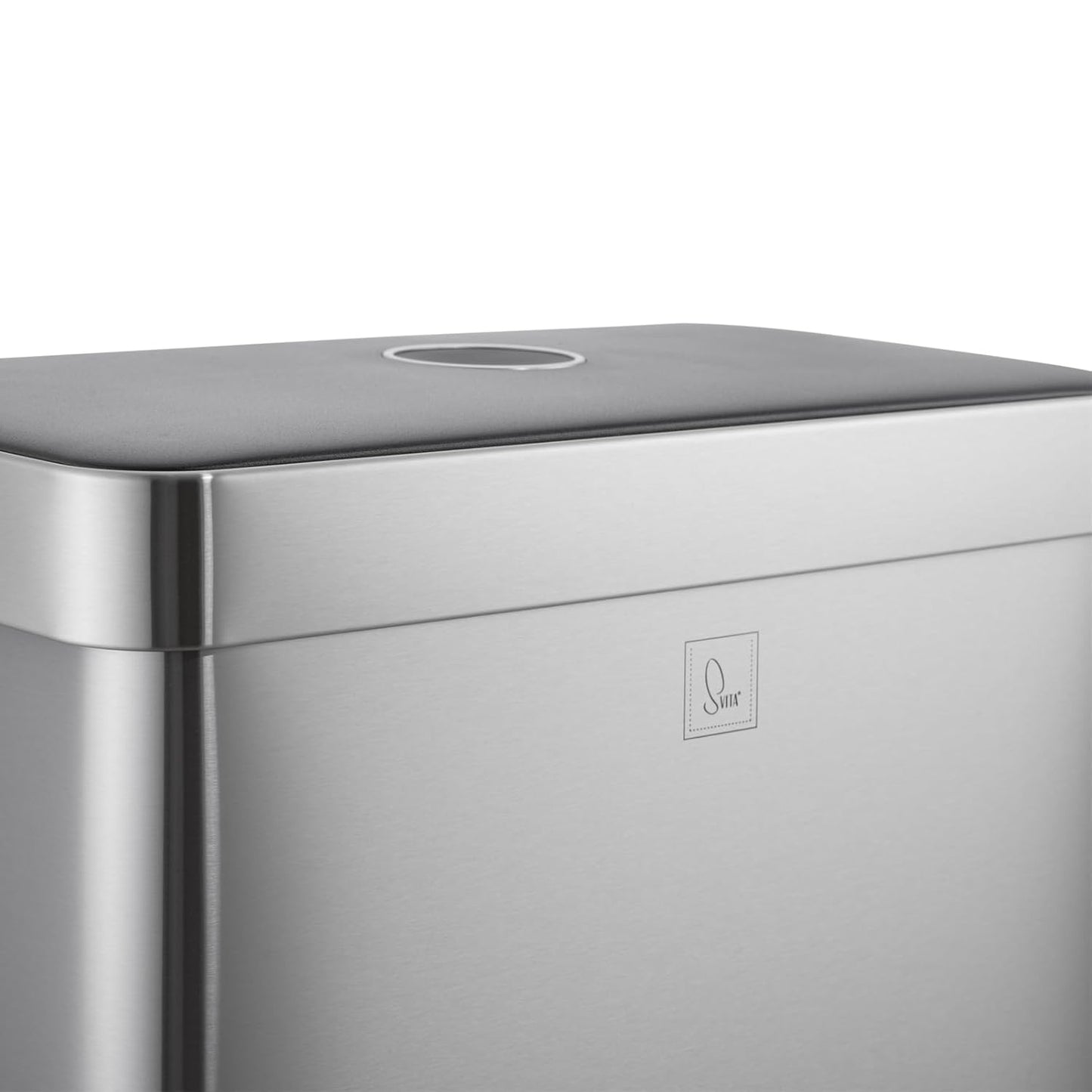 Tretmülleimer LT2X30 mit Softclose-Deckel (2 Fächer), Silber