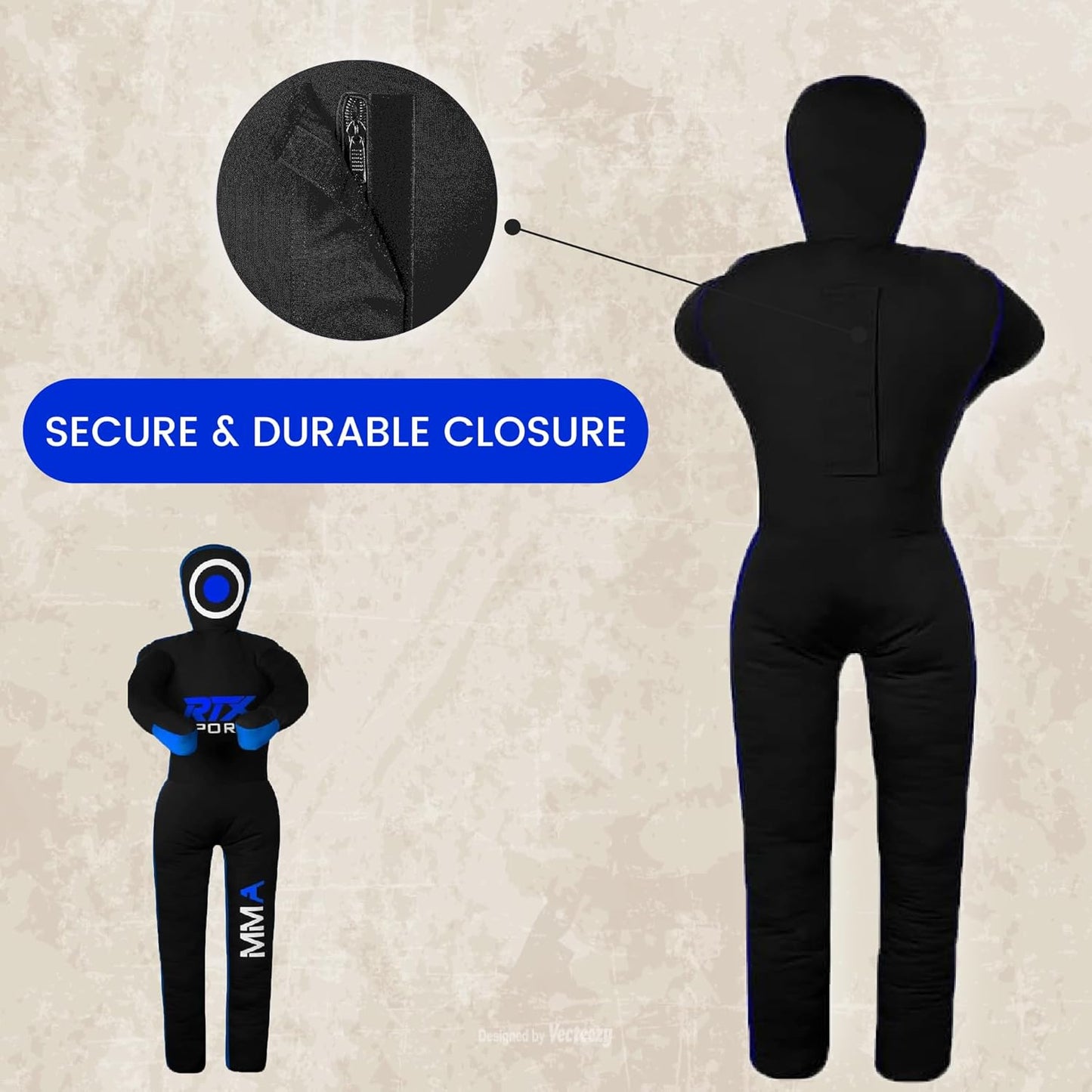 MMA Judo Grappling Dummy für Kampfsporttraining, 59" - Inches Blue