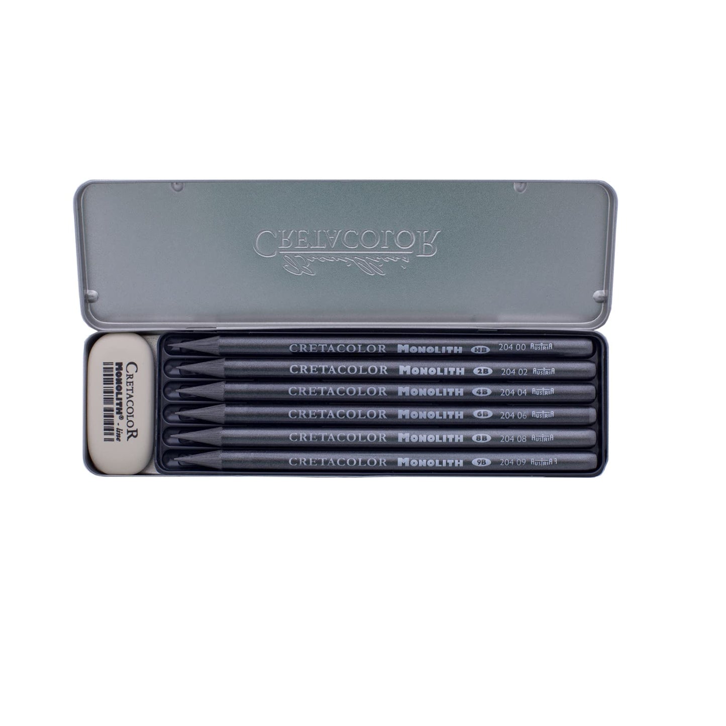 Graphitstift Set 7tlg. Monolith Metallschachtel Pocket