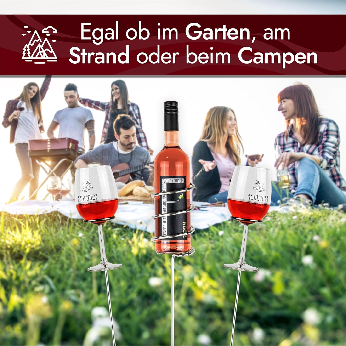 Weinständer Starter-Set für Flaschen & Gläser, Starter-Set