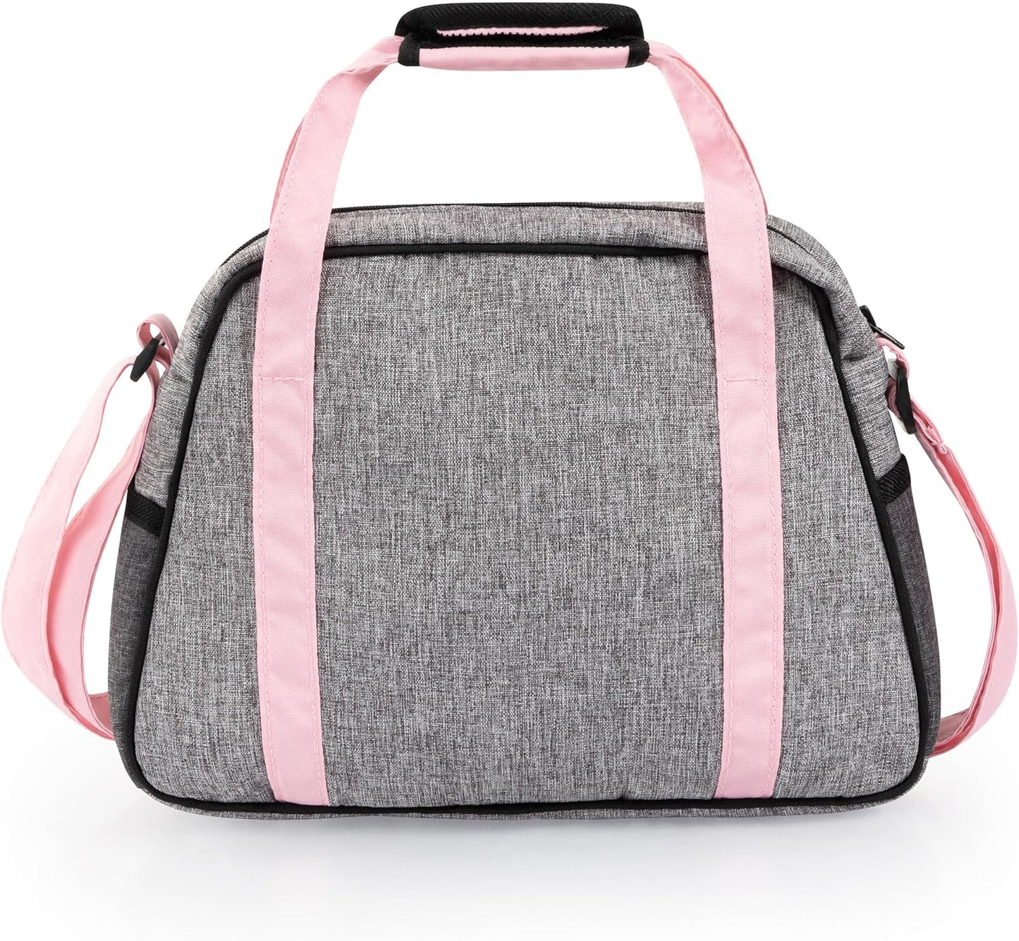 Wickeltasche für Puppen mit Zubehör-Set, Jeans-Grau, rosa, Wickeltasche