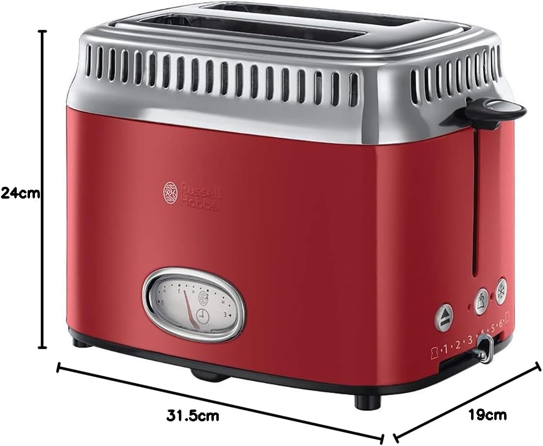 Retro Toaster, Rot 1,7l