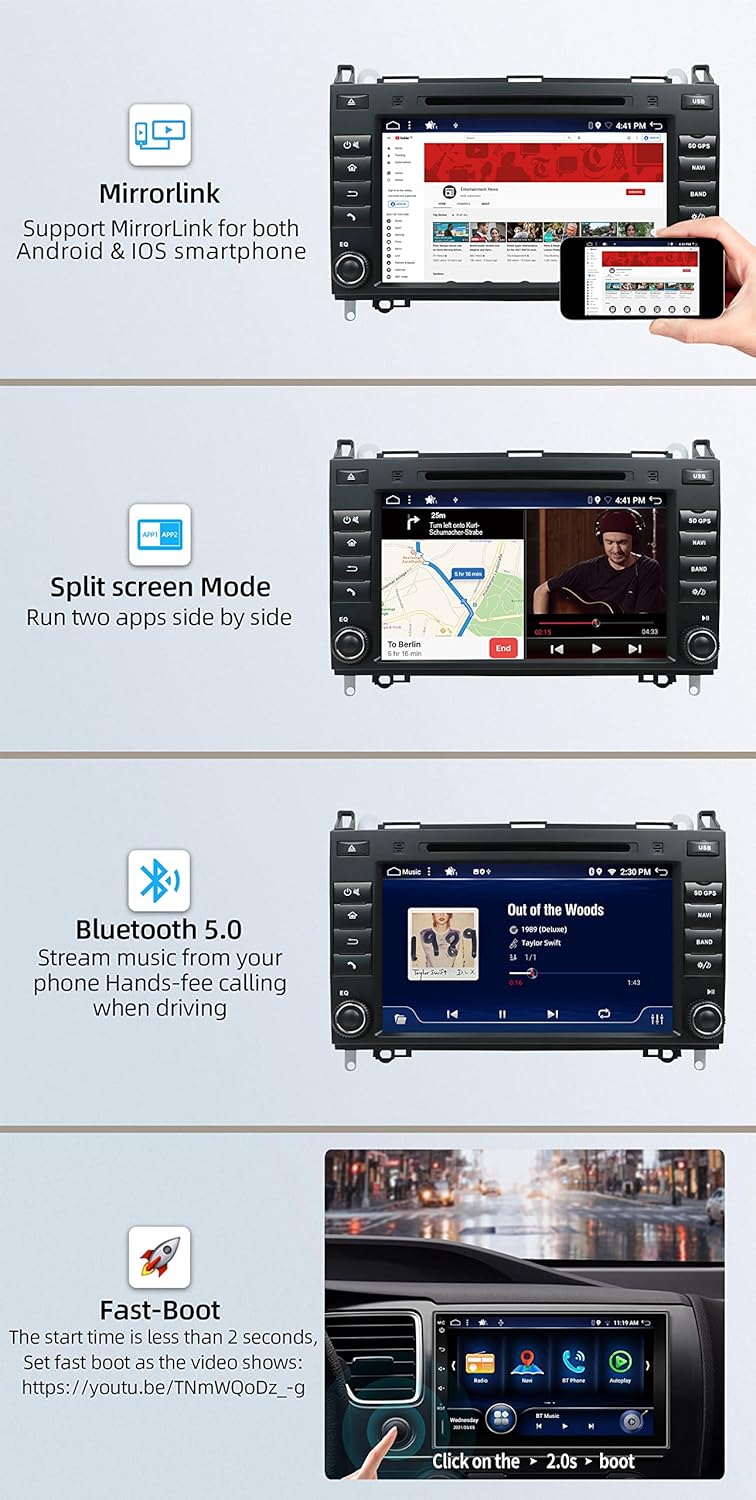 Android 10 Autoradio für Benz Viano/Sprinter/W906