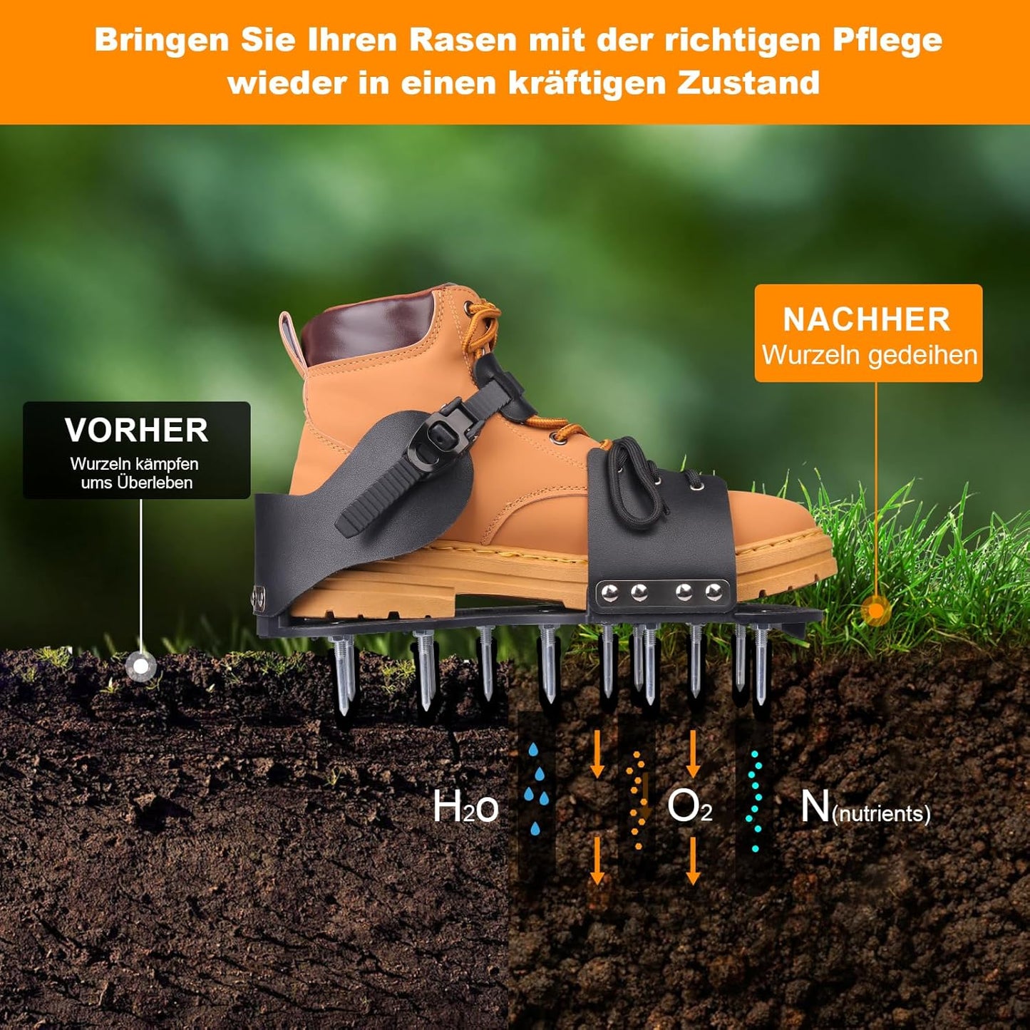 Rasenlüfter-Schuhe, Ganz in Schwarz