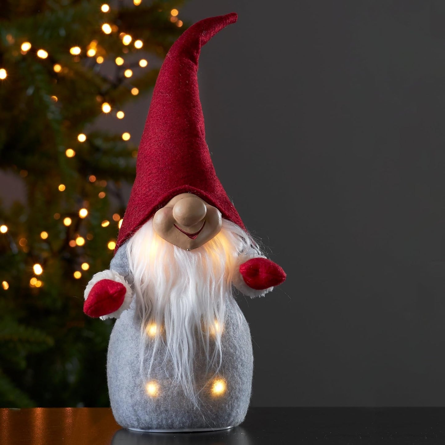 LED Weihnachtsdeko Wichtel, Rot 40 cm Wichtel
